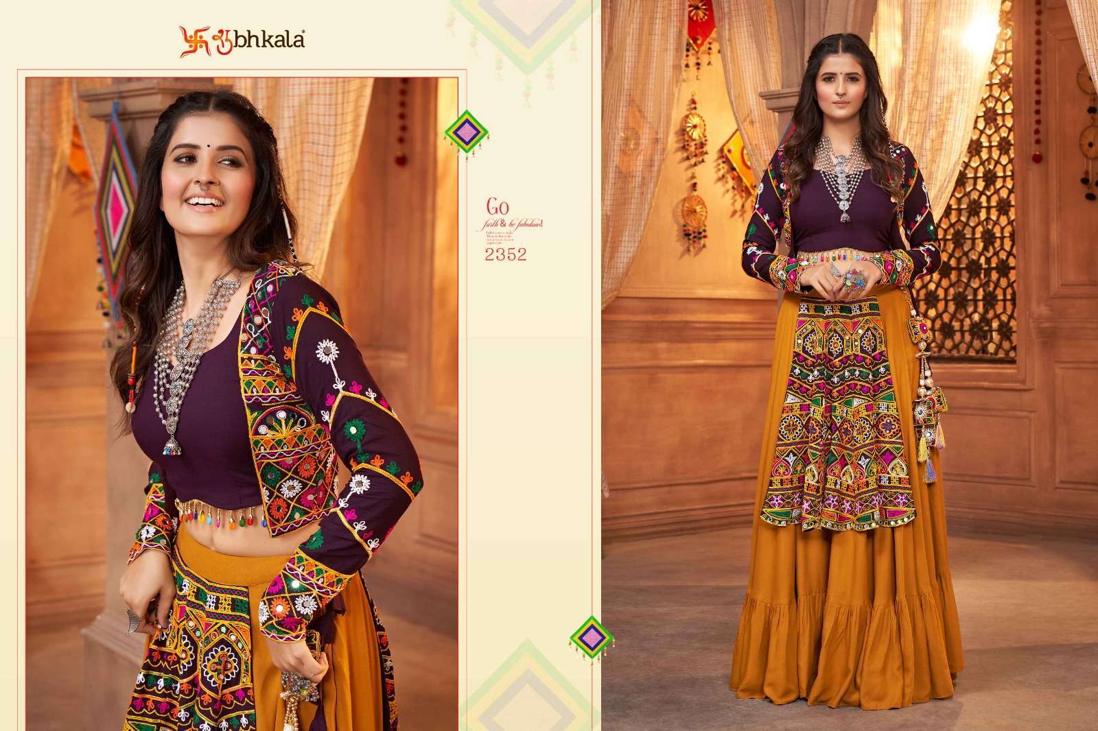 SHUBHKALA PRESENTS RAAS VOL-9 NAVRATRI FESTIVE WEAR READYMADE KOTI STYLE LEHENGA CHOLI CATALOG WHOLESALER AND EXPORTER IN SURAT 