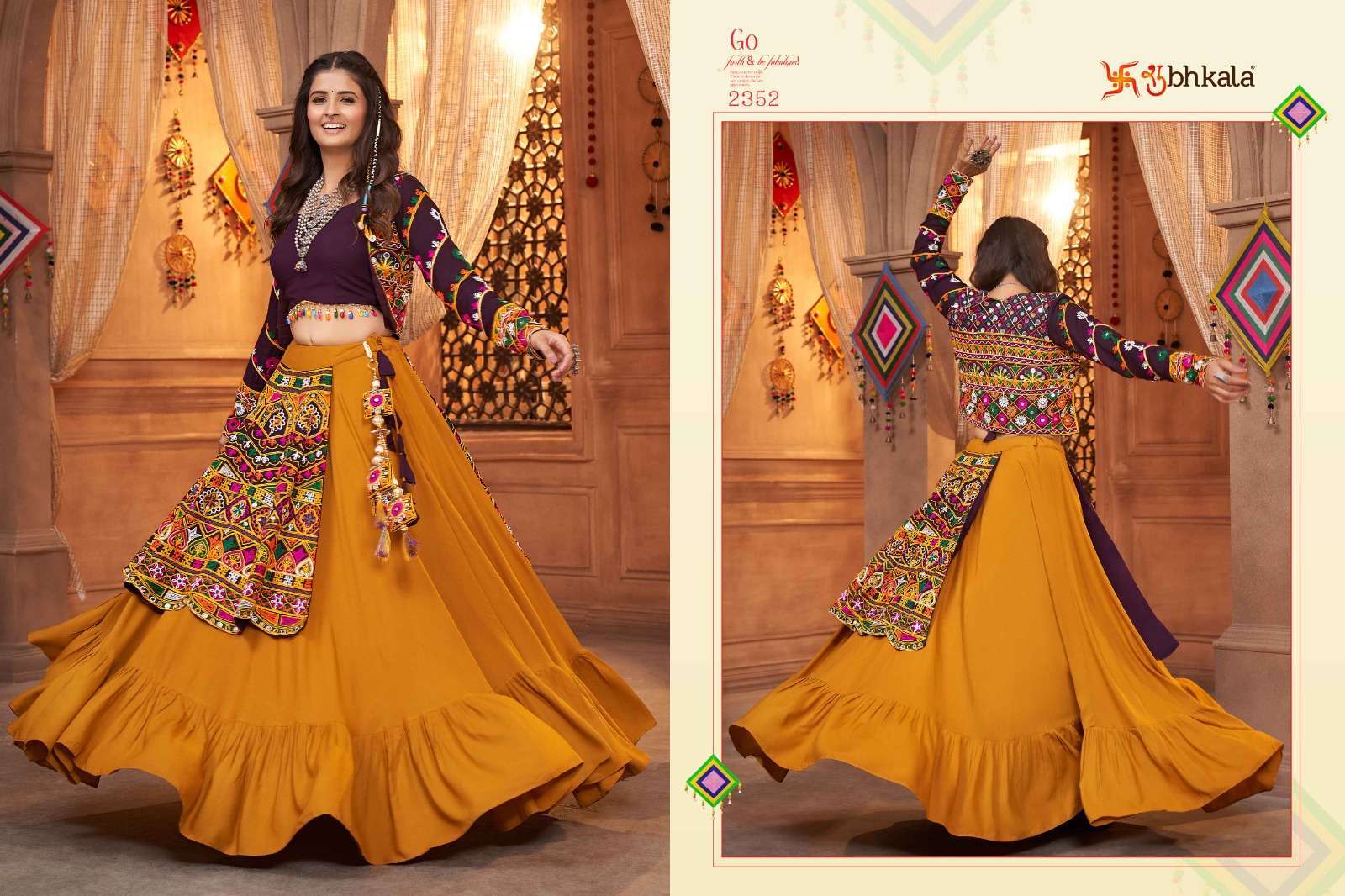 SHUBHKALA PRESENTS RAAS VOL-9 NAVRATRI FESTIVE WEAR READYMADE KOTI STYLE LEHENGA CHOLI CATALOG WHOLESALER AND EXPORTER IN SURAT 