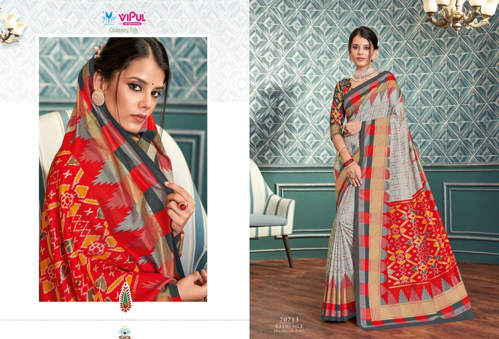 Vipul fashion Aroma Silk vol 3 Silk with patola saree collection at best  rate