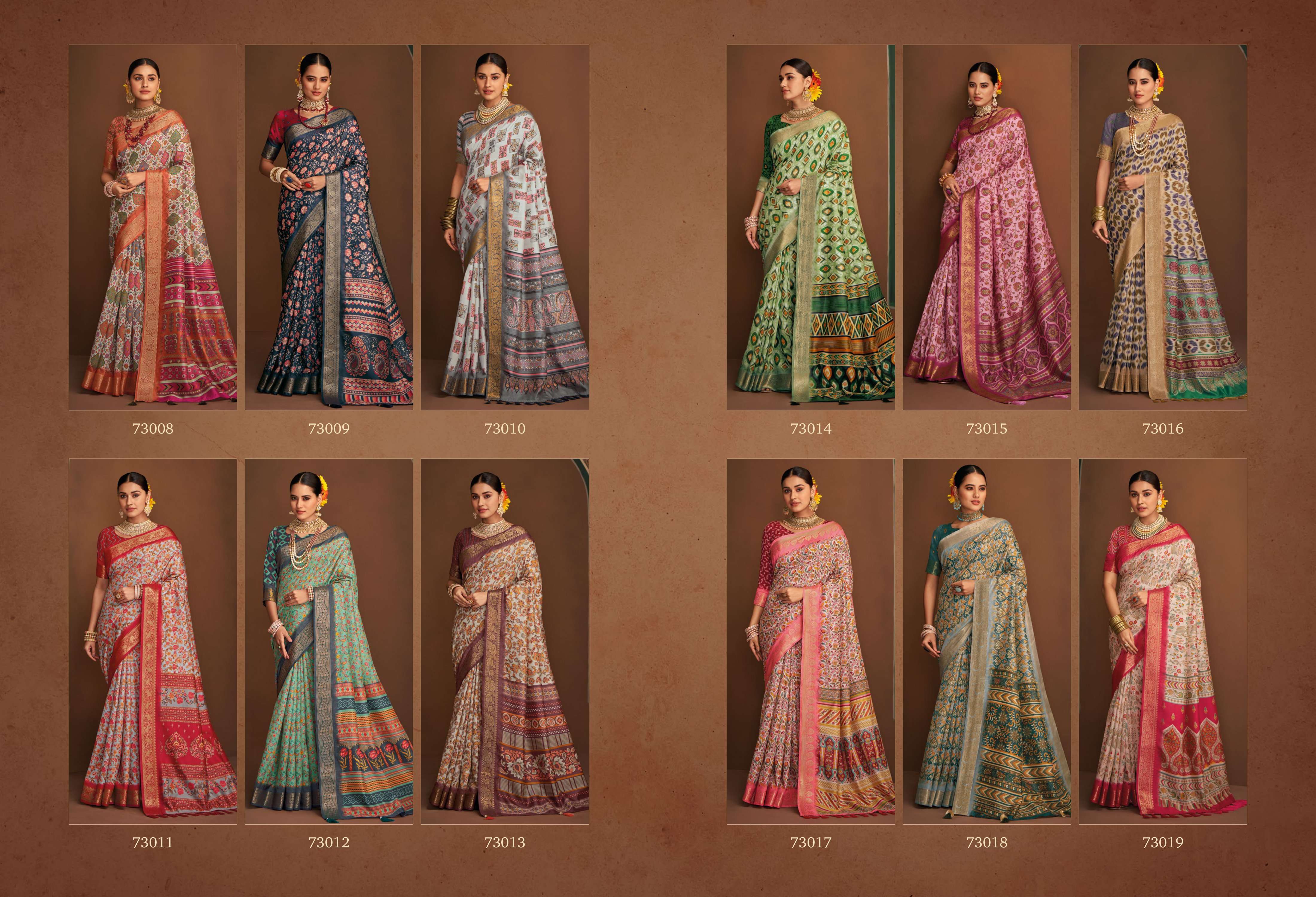 VIPUL PRESENTS KASHMIRI KESAR VOL-3 AMAZING BHAGALPURI SILK SAREE CATALOG WHOLESALER AND EXPORTER IN SURAT 