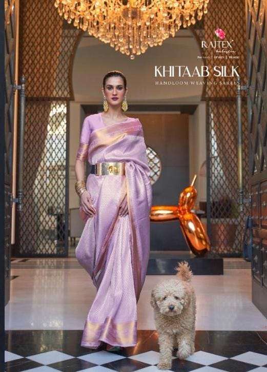 RAJTEX PRESENTS KHITAAB SILK 245001-245006 AMAZING HANDLOOM WEAVING SAREES CATALOG WHOLESALER AND EXPORTER IN SURAT