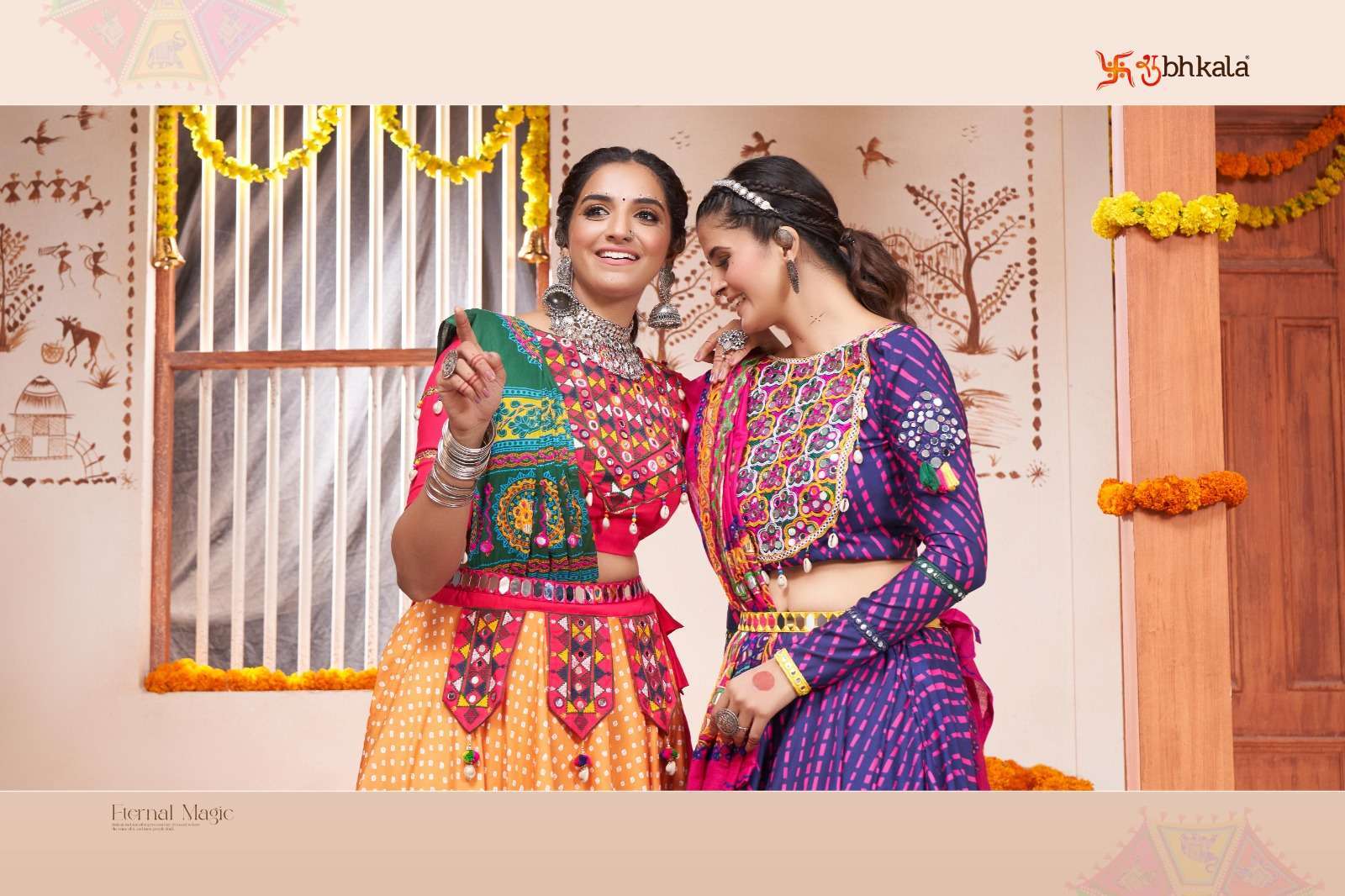 SHUBHKALA PRESENTS RAAS VOL-10 NAVRATRI FESTIVE WEAR FULLSTITCHED CHAINYA CHOLI CATALOG WHOLESALER AND EXPORTER IN SURAT 