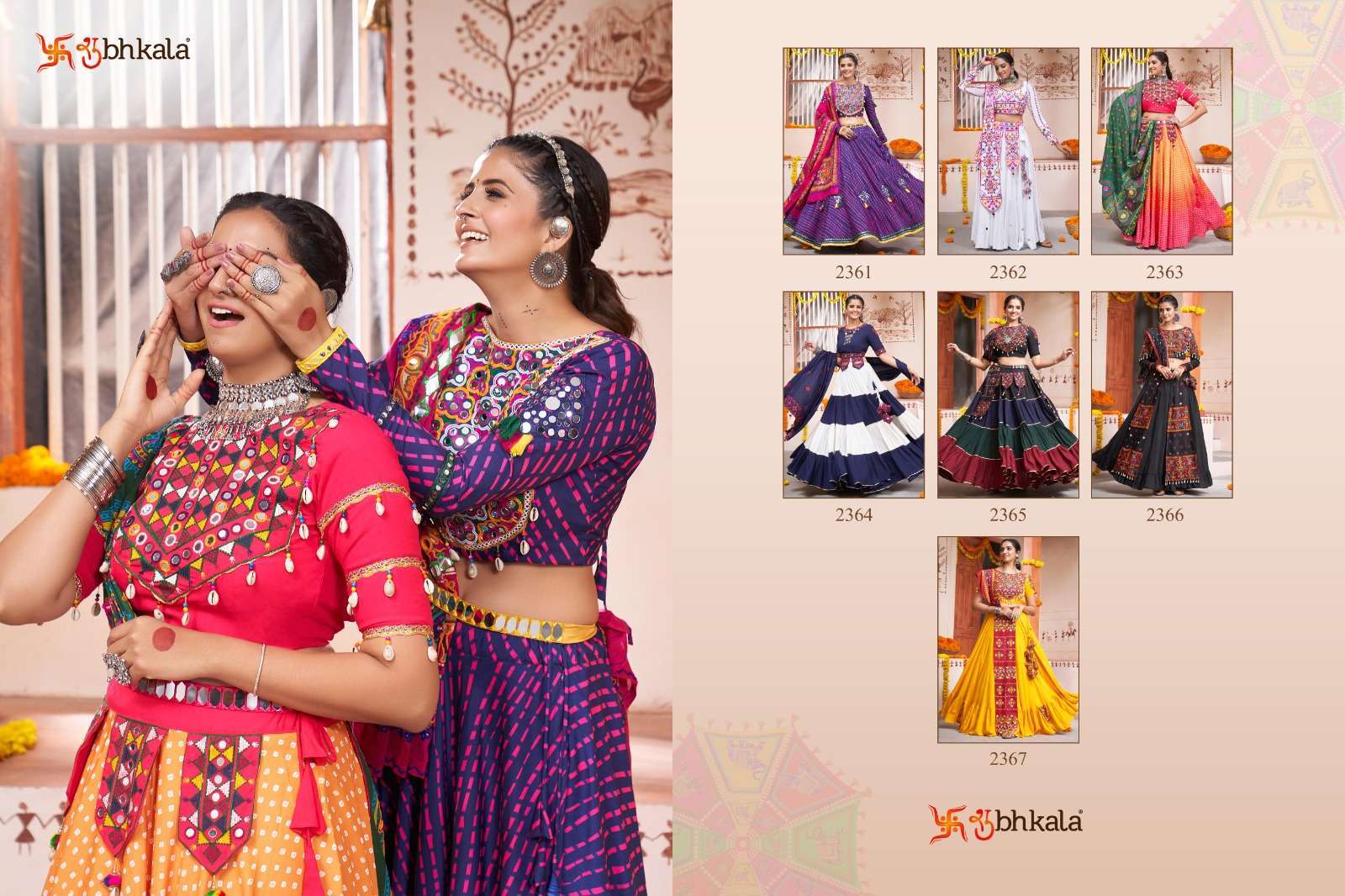 SHUBHKALA PRESENTS RAAS VOL-10 NAVRATRI FESTIVE WEAR FULLSTITCHED CHAINYA CHOLI CATALOG WHOLESALER AND EXPORTER IN SURAT 