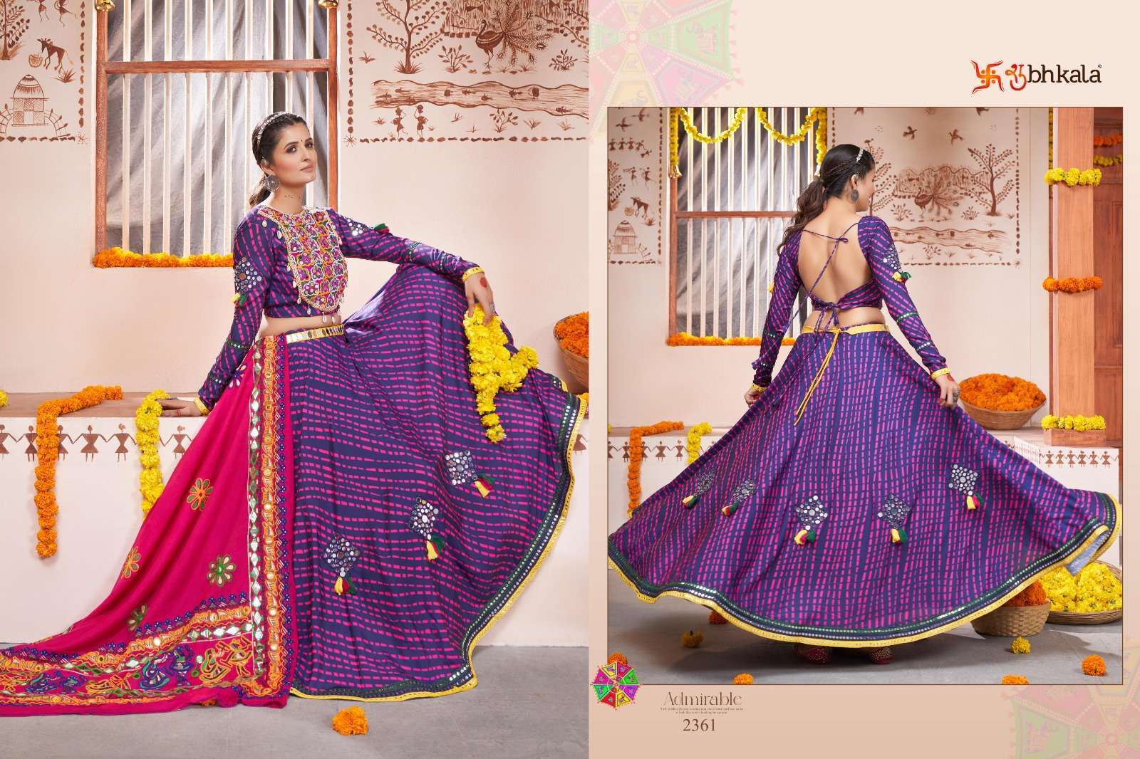 SHUBHKALA PRESENTS RAAS VOL-10 NAVRATRI FESTIVE WEAR FULLSTITCHED CHAINYA CHOLI CATALOG WHOLESALER AND EXPORTER IN SURAT 