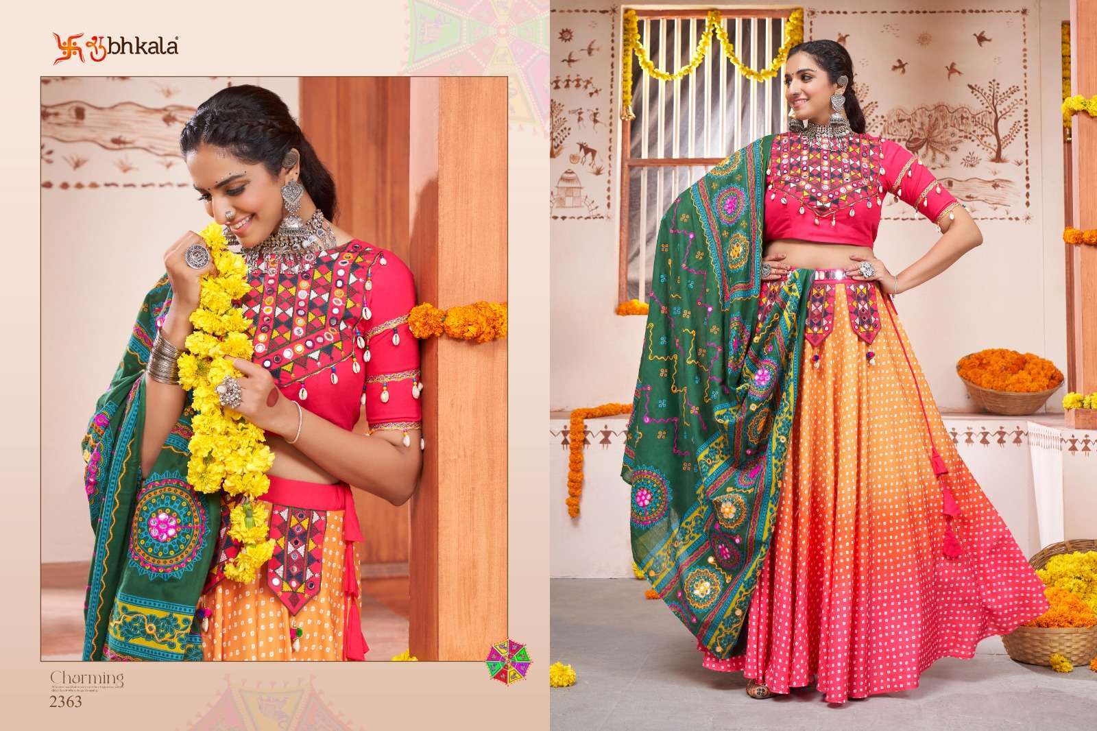 SHUBHKALA PRESENTS RAAS VOL-10 NAVRATRI FESTIVE WEAR FULLSTITCHED CHAINYA CHOLI CATALOG WHOLESALER AND EXPORTER IN SURAT 