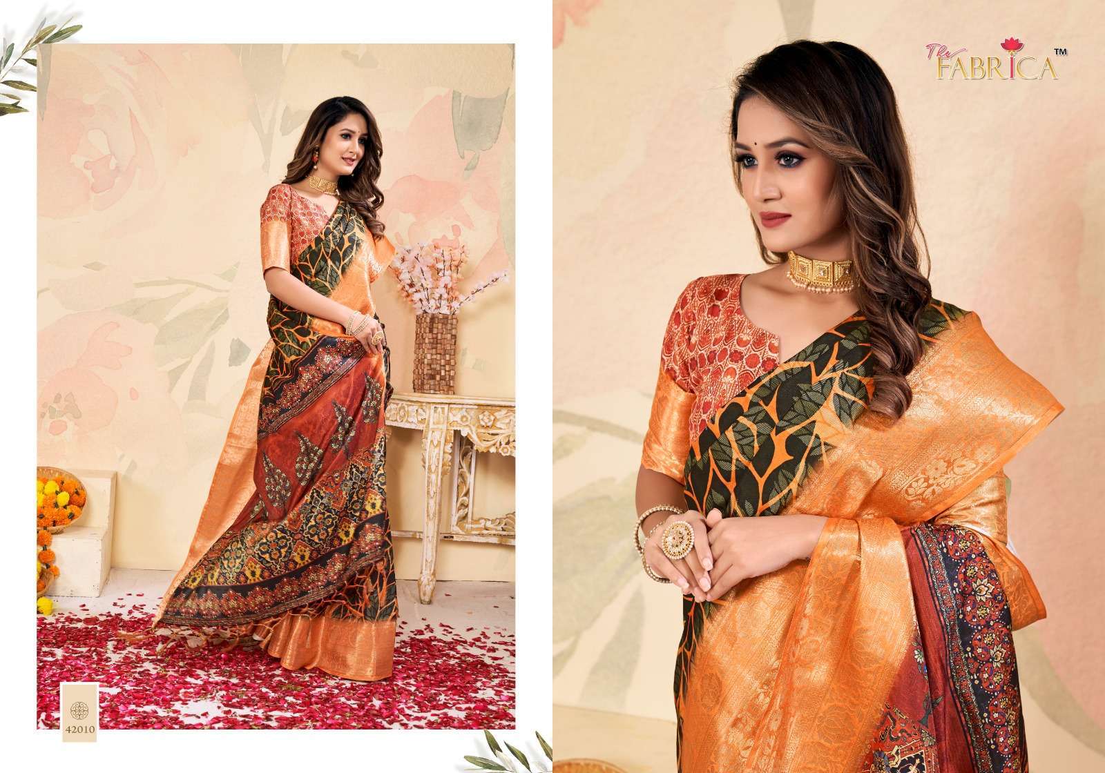 THE FABRICA PRESENT SAKHI SOFT DOLA SILK SAREES CATALOG WHOLESALER AND EXPORTER IN SURAT 