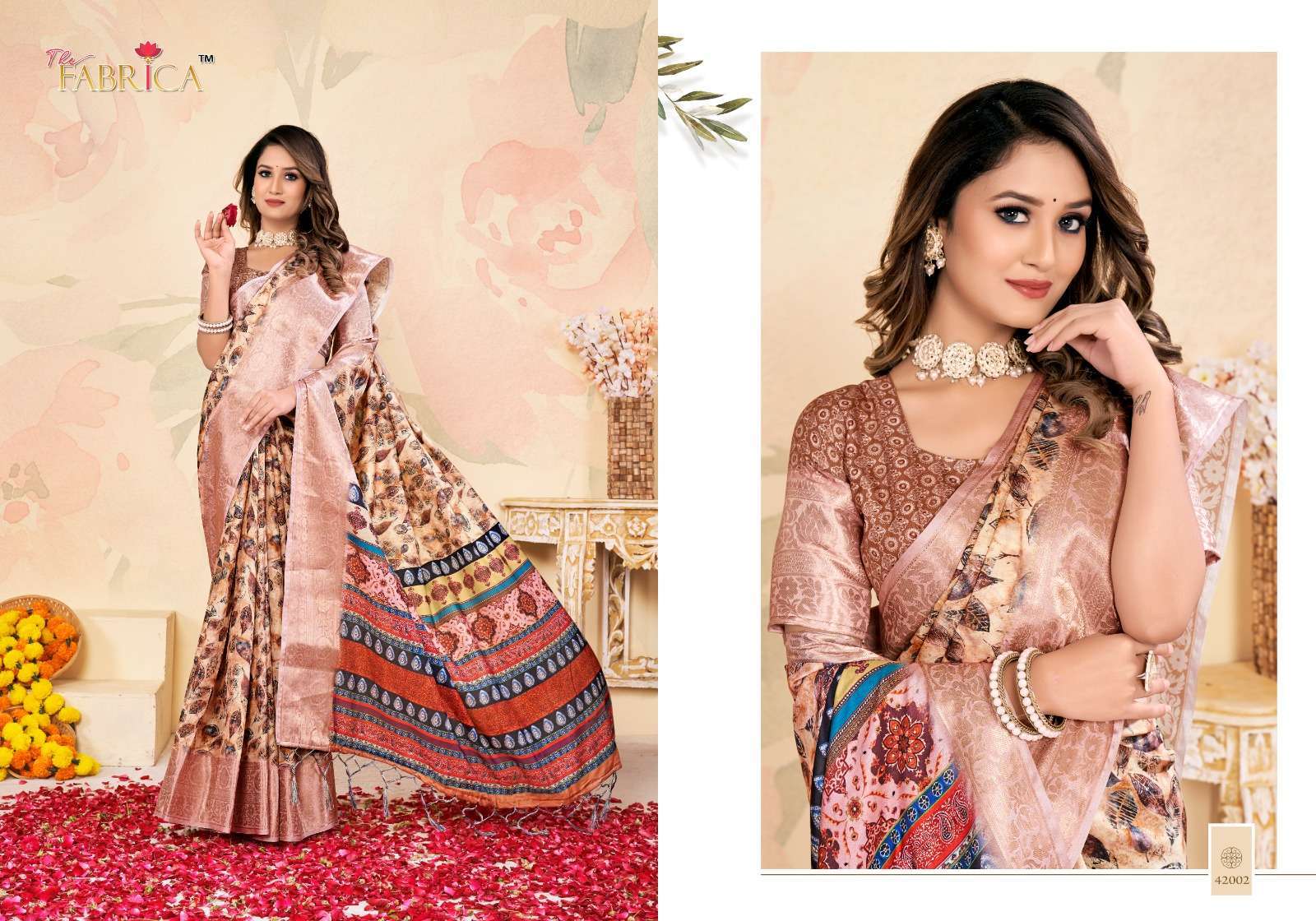THE FABRICA PRESENT SAKHI SOFT DOLA SILK SAREES CATALOG WHOLESALER AND EXPORTER IN SURAT 