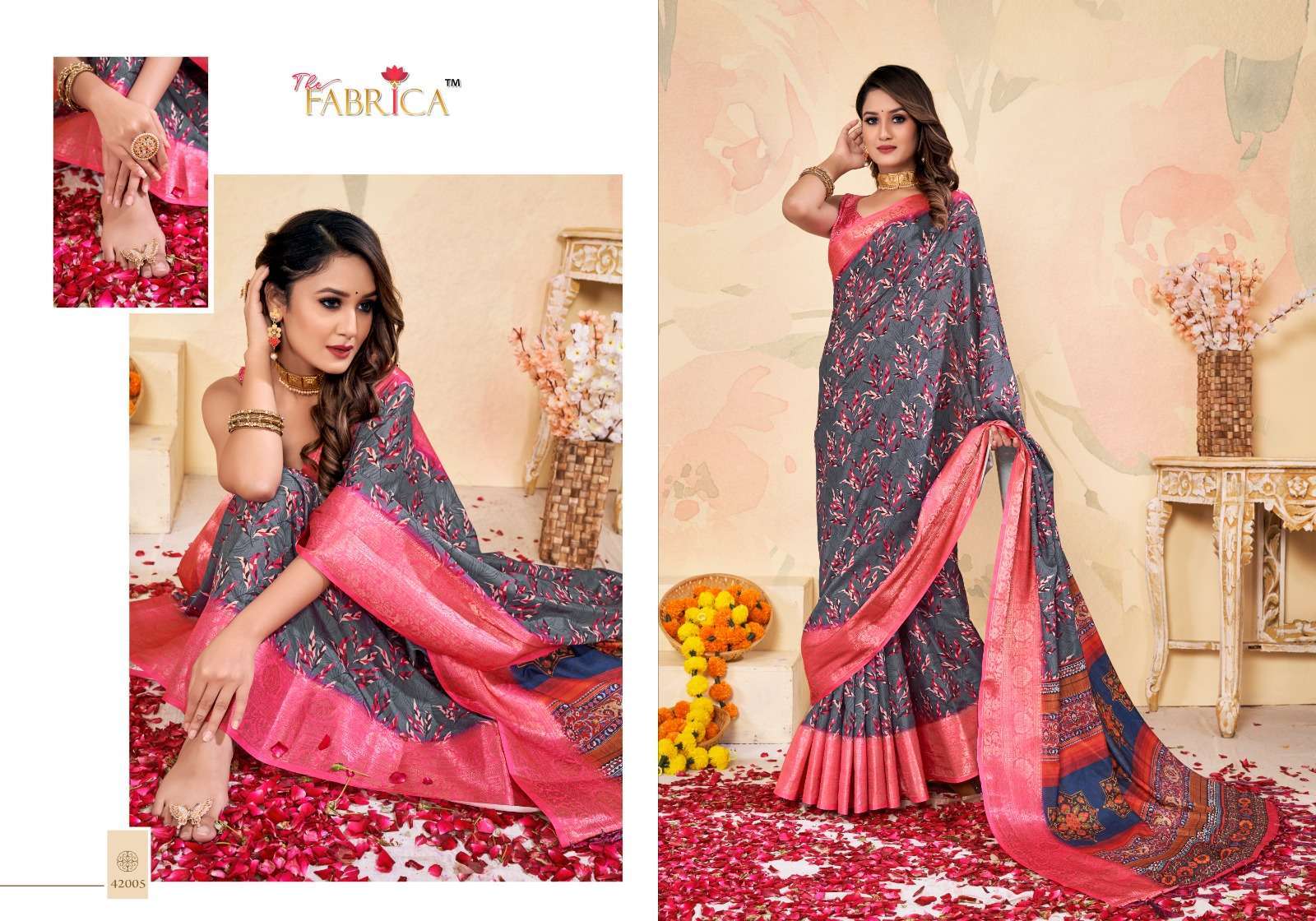 THE FABRICA PRESENT SAKHI SOFT DOLA SILK SAREES CATALOG WHOLESALER AND EXPORTER IN SURAT 