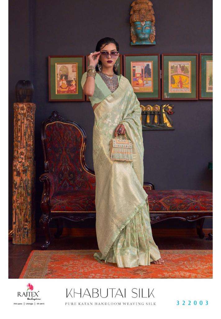 RAJTEX PRESENT KHABUTAI SILK HANDLOOM WEAVING SILK FUNCTION WEAR SAREES CATALOG WHOLESALER AND EXPORTER IN SURAT 