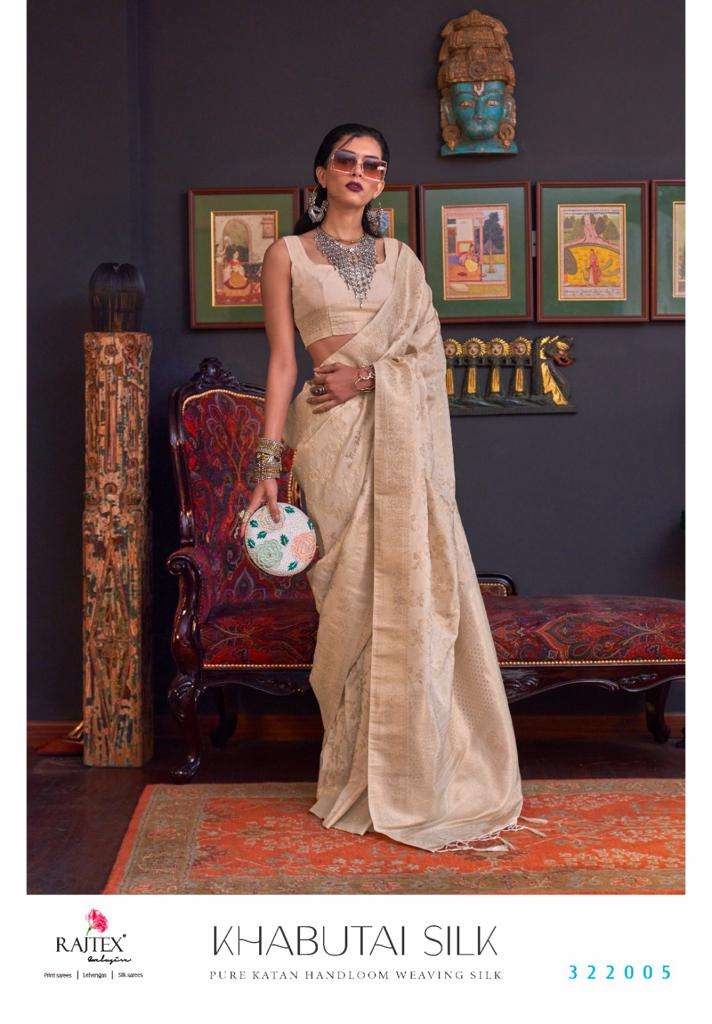 RAJTEX PRESENT KHABUTAI SILK HANDLOOM WEAVING SILK FUNCTION WEAR SAREES CATALOG WHOLESALER AND EXPORTER IN SURAT 