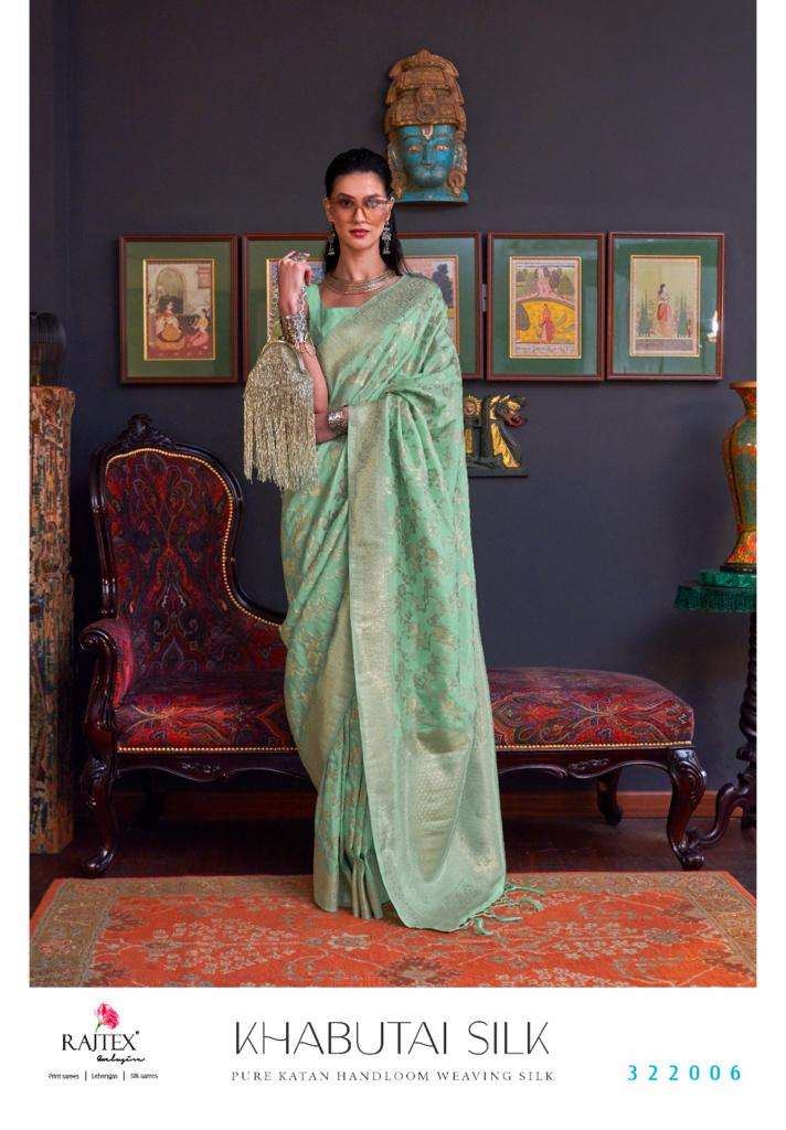 RAJTEX PRESENT KHABUTAI SILK HANDLOOM WEAVING SILK FUNCTION WEAR SAREES CATALOG WHOLESALER AND EXPORTER IN SURAT 