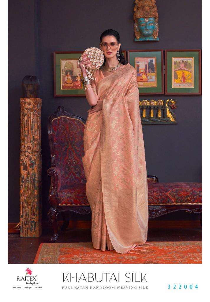 RAJTEX PRESENT KHABUTAI SILK HANDLOOM WEAVING SILK FUNCTION WEAR SAREES CATALOG WHOLESALER AND EXPORTER IN SURAT 