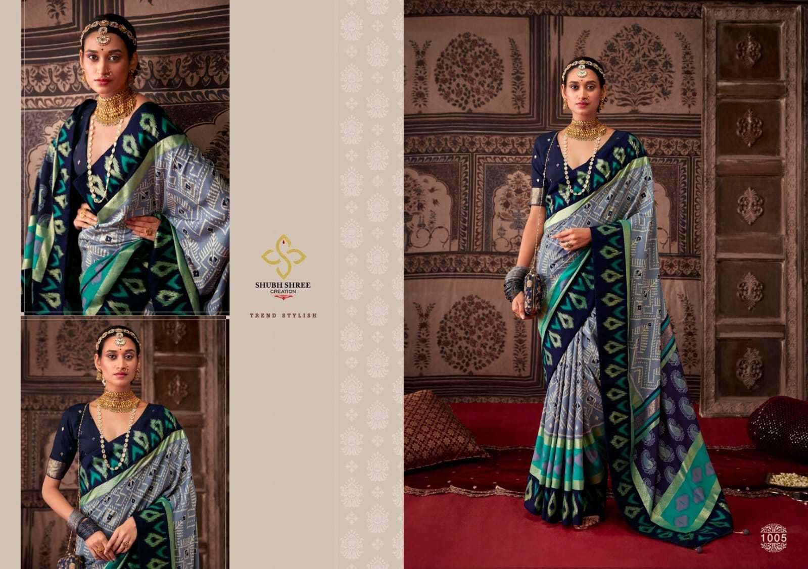 SHUBH SHREE CREATION PRESENTS AKSHARA SILK FANCY SAREE FOR OCCASION WEAR CATALOG WHOLESALER AND EXPORTER IN SURAT 