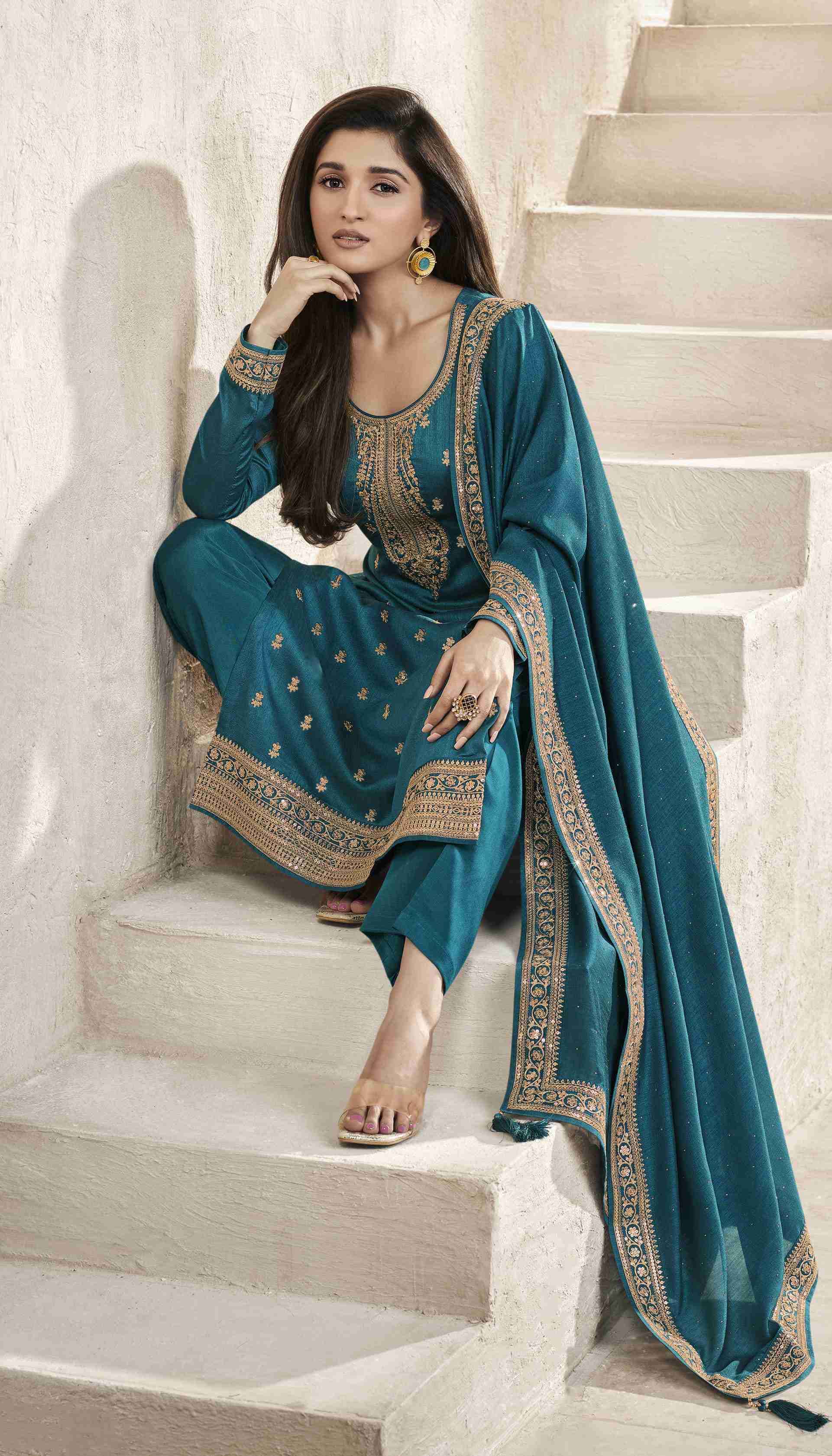 Vinay Fashion Presents Kaseesh Aanchal Hitlist Fancy Silk Designer Ladies Salwar Suit Catalog Wholesaler And Exporter 