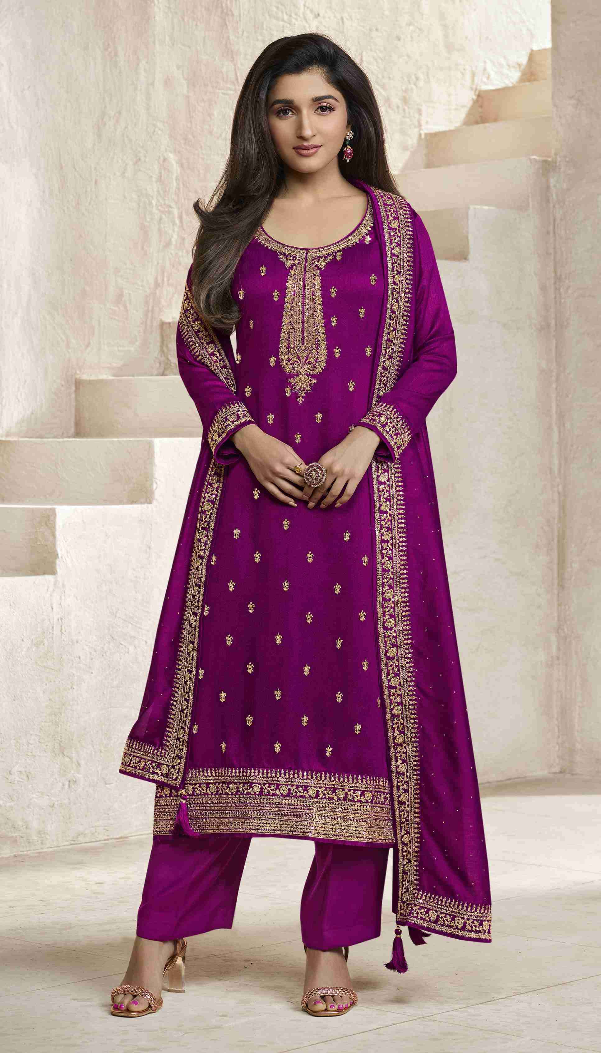 Vinay Fashion Presents Kaseesh Aanchal Hitlist Fancy Silk Designer Ladies Salwar Suit Catalog Wholesaler And Exporter 