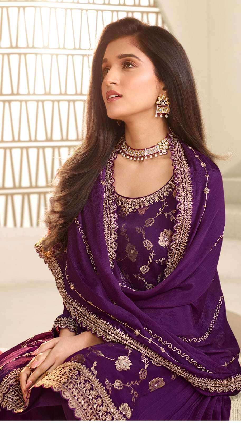 VINAY FASHION PRESENTS KULEESH KARVA BEAUTIFUL HEAVY EMBROIDERY UNSTITCH SALWAR SUITS CATALOG WHOLESALER AND EXPORTER IN SURAT 