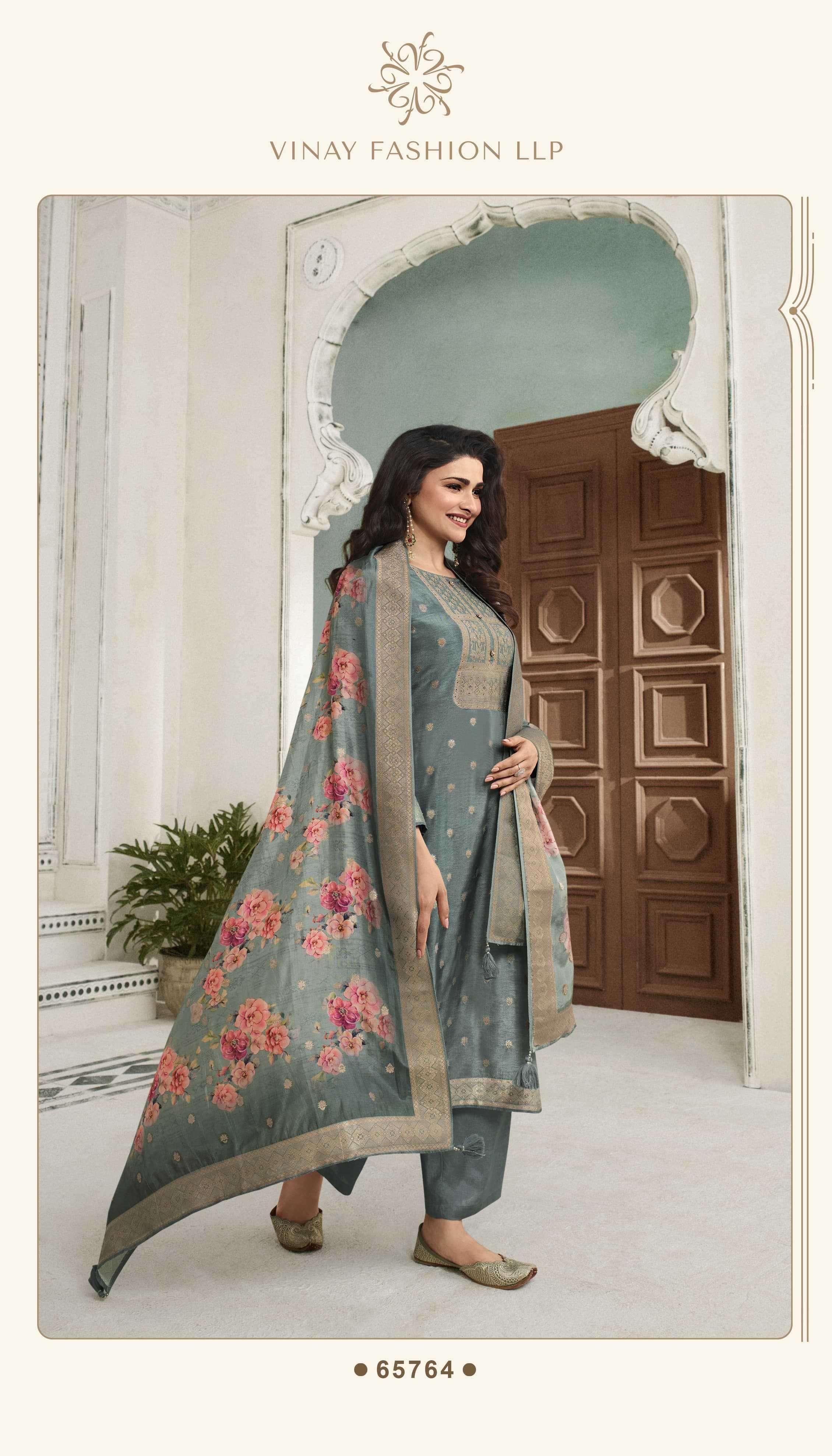 VINAY FASHION PRESENTS KULEESH ZAREENA VOL-8 BEAUTIFUL DIWALI SPECIAL UNSTITCH SALWAR SUITS CATALOG WHOLESALER AND EXPORTER IN SURAT B