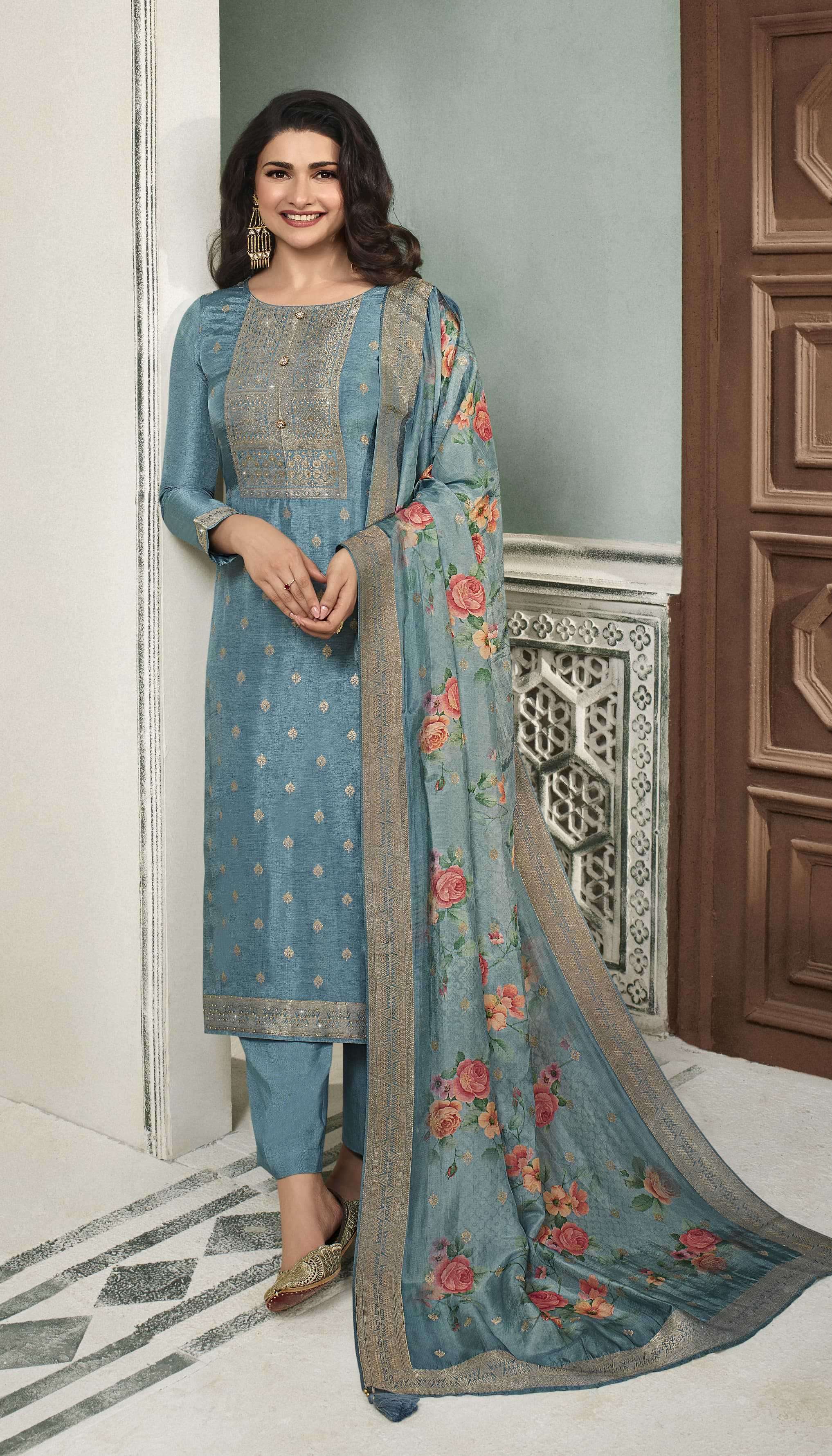 VINAY FASHION PRESENTS KULEESH ZAREENA VOL-8 BEAUTIFUL DIWALI SPECIAL UNSTITCH SALWAR SUITS CATALOG WHOLESALER AND EXPORTER IN SURAT B