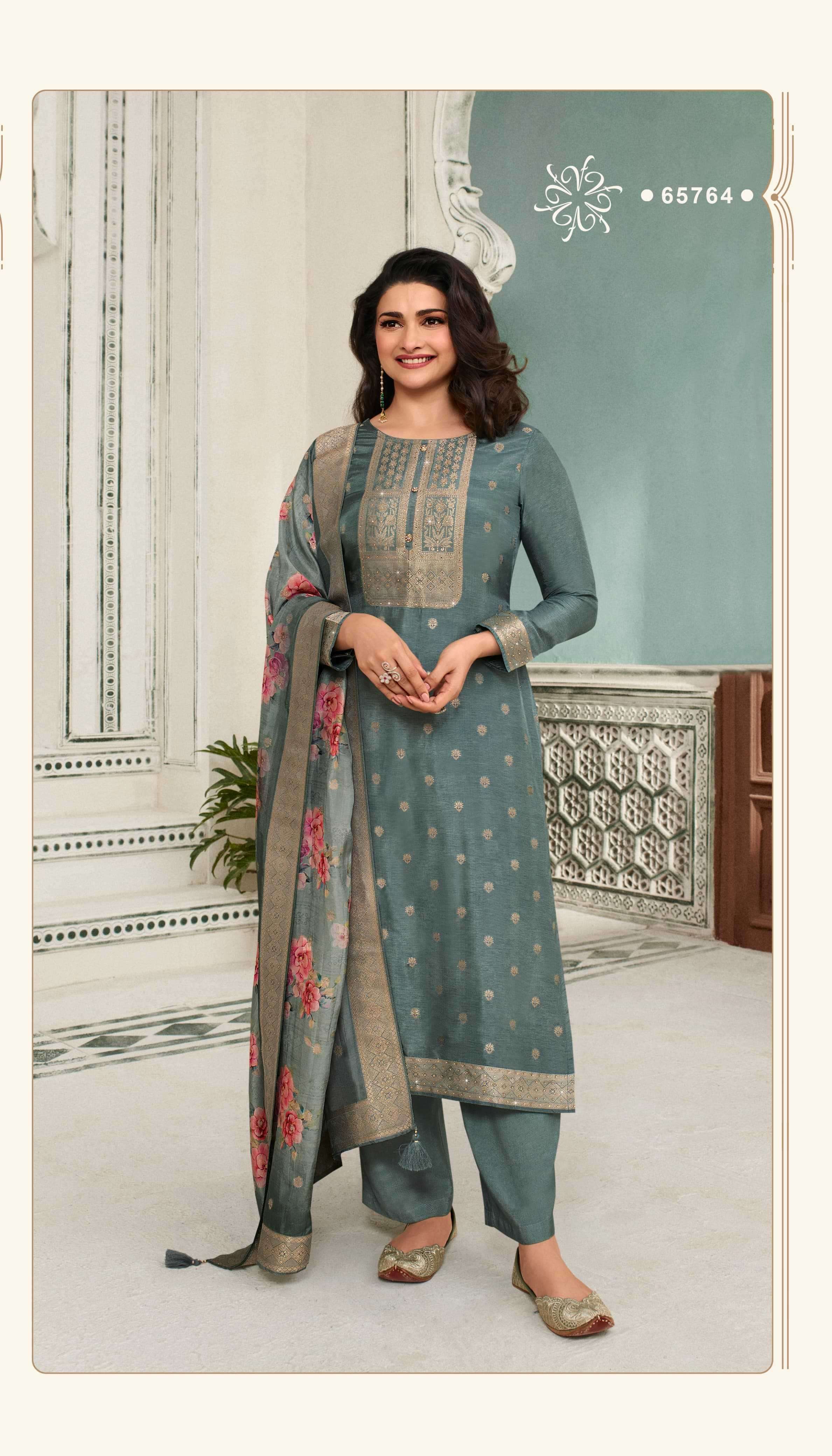 VINAY FASHION PRESENTS KULEESH ZAREENA VOL-8 BEAUTIFUL DIWALI SPECIAL UNSTITCH SALWAR SUITS CATALOG WHOLESALER AND EXPORTER IN SURAT B