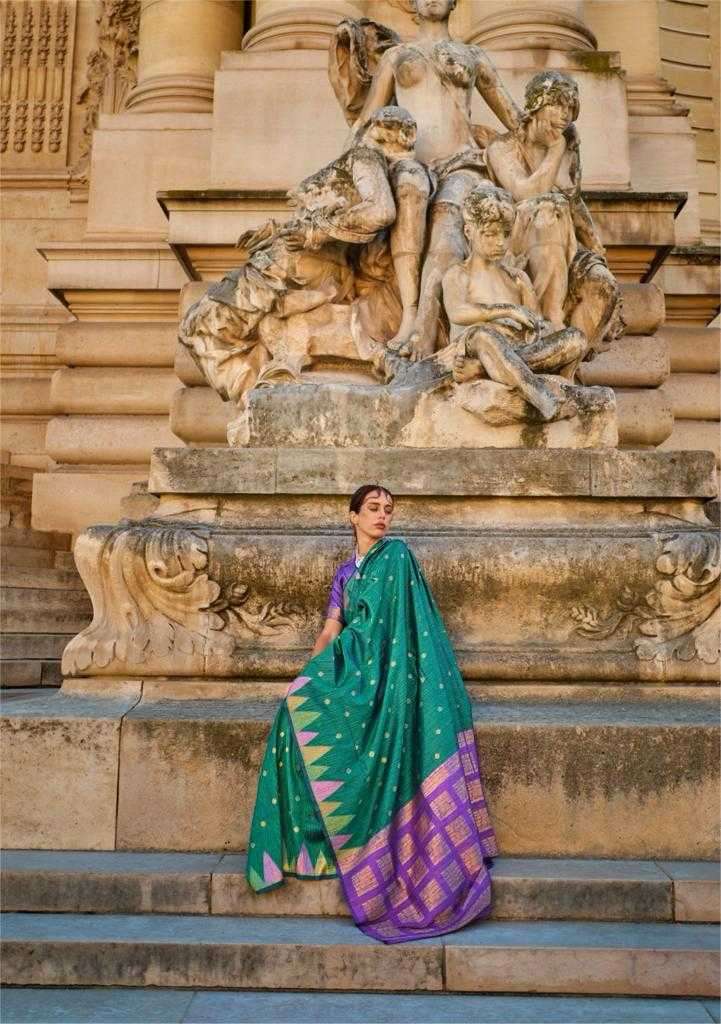 RAJTEX PRESENTS KHWAAB SILK 349001-349008 HANDLOOM WEAVING KHADI SILK SAREES CATALOG WHOLESALER AND EXPORTER IN SURAT 