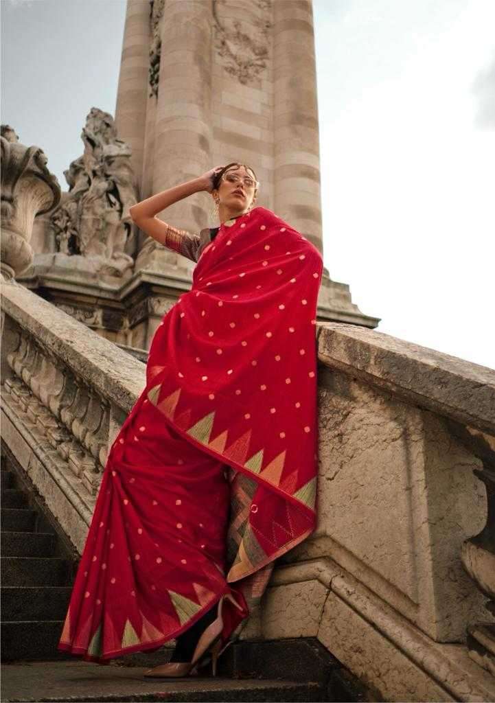 RAJTEX PRESENTS KHWAAB SILK 349001-349008 HANDLOOM WEAVING KHADI SILK SAREES CATALOG WHOLESALER AND EXPORTER IN SURAT 