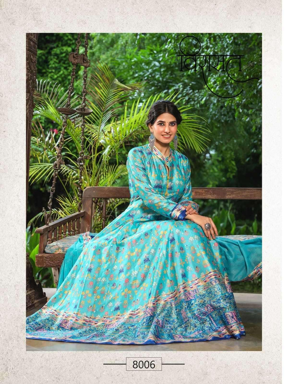 Printed Festive Wear Stylish Readymade Long Gown With Dupatta – Kaleendi