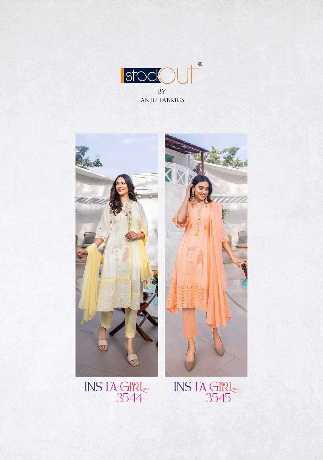 ANJU FAB PRESENTS INSTA GIRL VOL-5  NEW LAUNCHING EXCLUSIVE READYMADE KURTIS CATALOG WHOLESALER AND EXPORTER IN SURAT