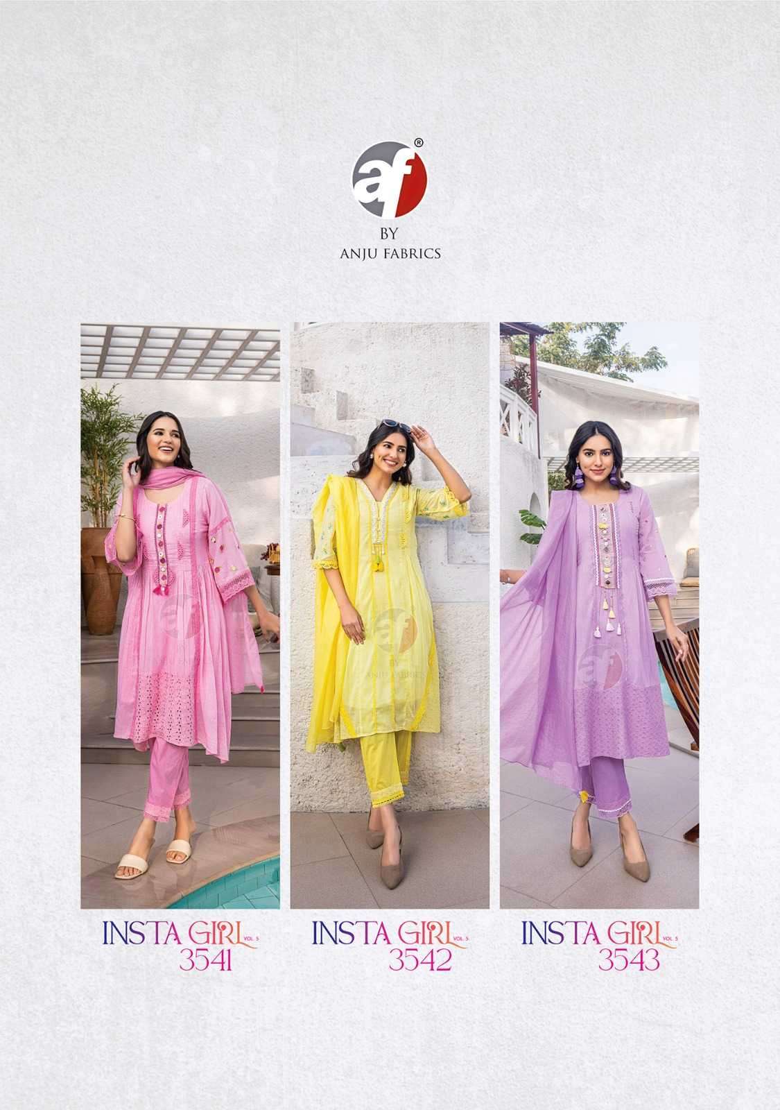 ANJU FAB PRESENTS INSTA GIRL VOL-5  NEW LAUNCHING EXCLUSIVE READYMADE KURTIS CATALOG WHOLESALER AND EXPORTER IN SURAT