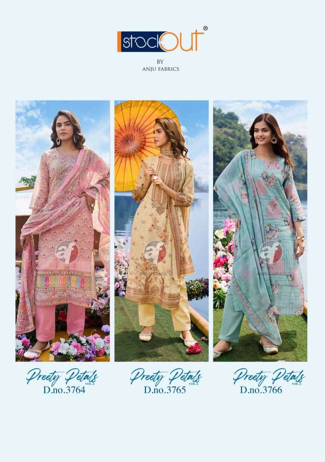 ANJU FAB PRESENTS PREETY PETALS VOL-2 SUMMER WEAR READYMADE KURTIS CATALOG WHOLESALER AND EXPORTER IN SURAT
