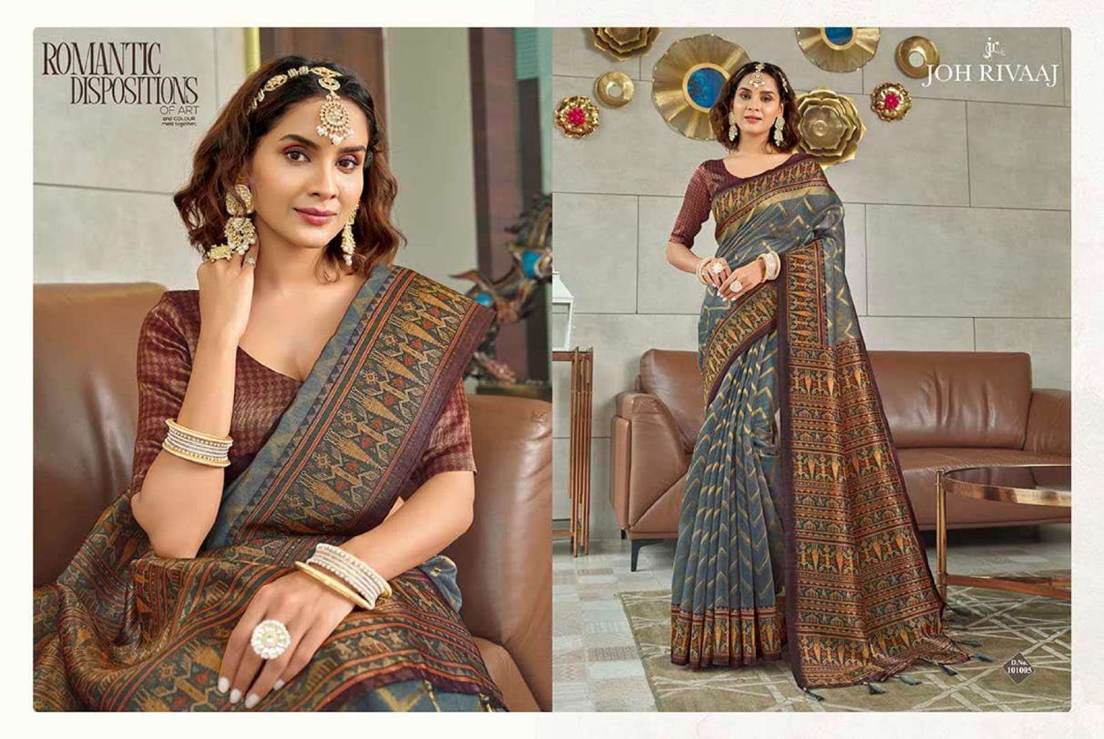 JOH RIVAAJ PRESENTS JANISHA FANCY SAREES CATALOG WHOLESALER AND EXPORTER IN SURAT 