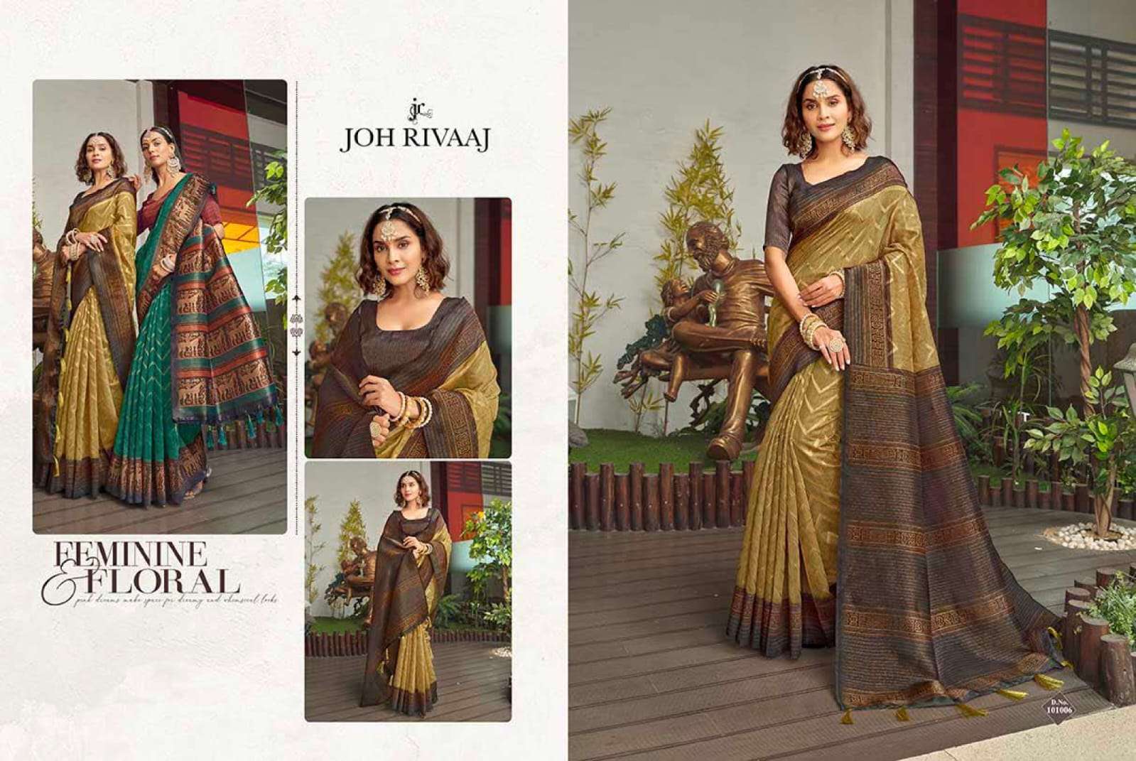 JOH RIVAAJ PRESENTS JANISHA FANCY SAREES CATALOG WHOLESALER AND EXPORTER IN SURAT 
