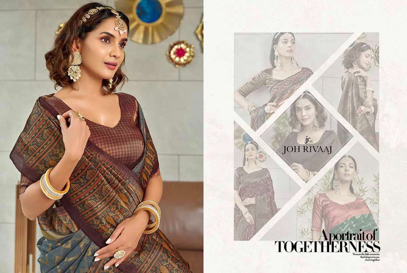 JOH RIVAAJ PRESENTS JANISHA FANCY SAREES CATALOG WHOLESALER AND EXPORTER IN SURAT 