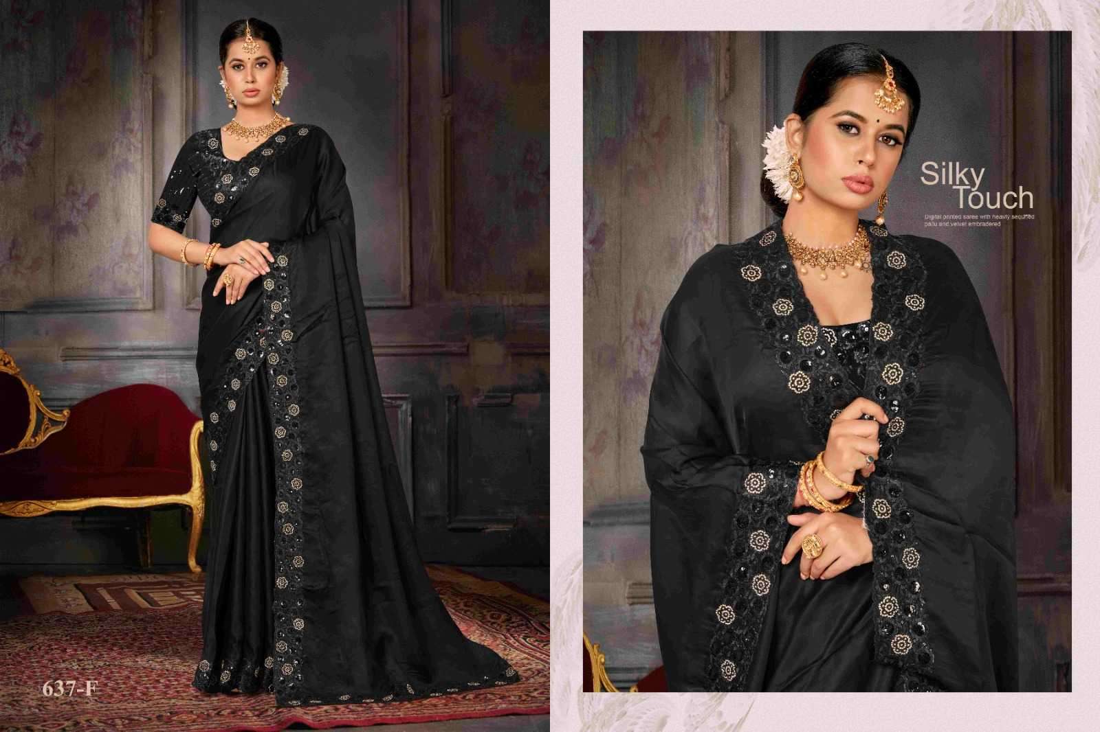 MEHAK PRESENTS JHALAK FANCY HEAVY GEORGETTE SAREE WITH SEQUENCE WORK CATALOG WHOOLESALER AND EXPORTER 