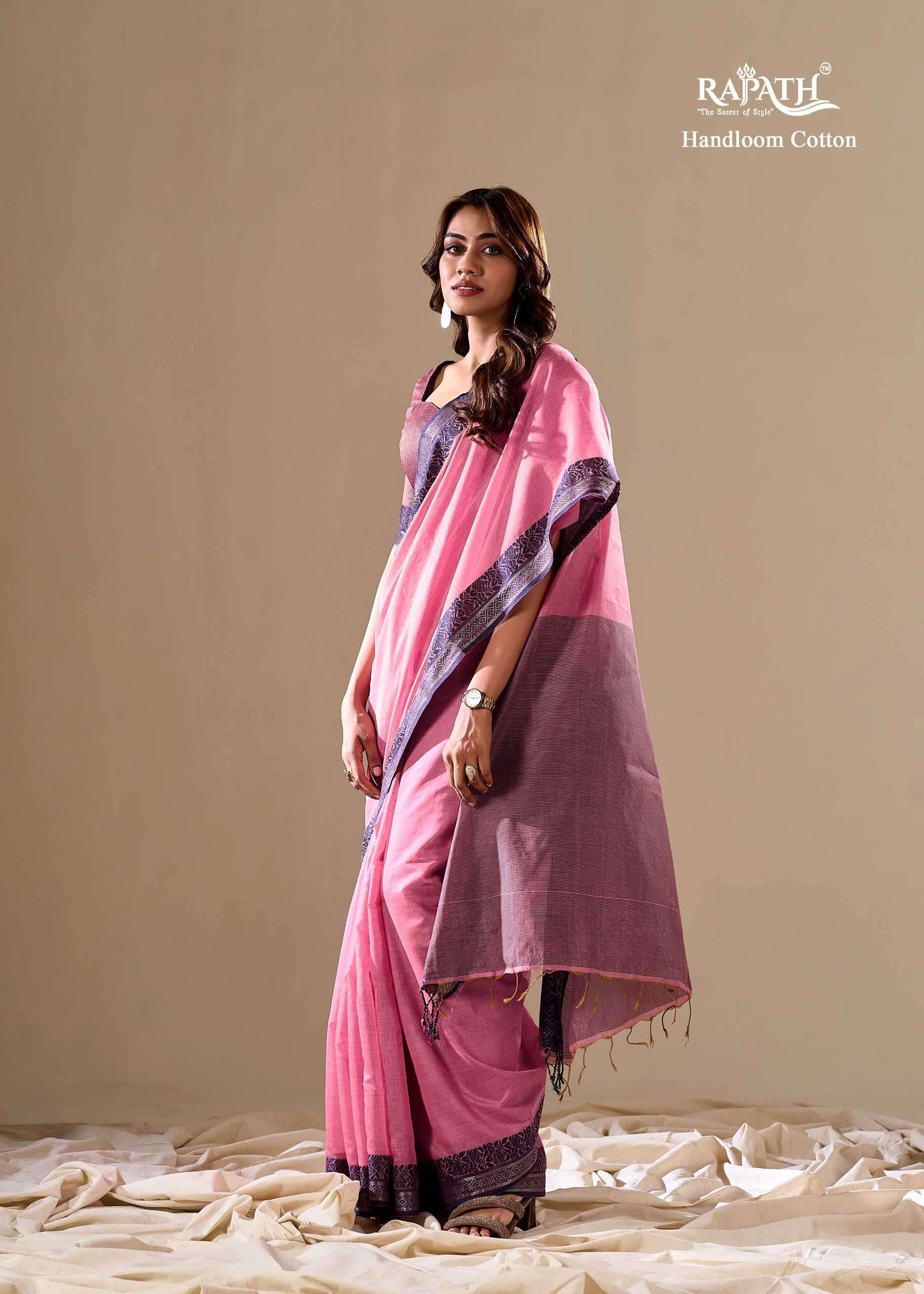 RAJPATH PRESENTS ABHILASHA SILK FANCY WEAR HANDLOOM COTTON SAREE CATALOG WHOLESALER AND EXPORTER IN SURAT