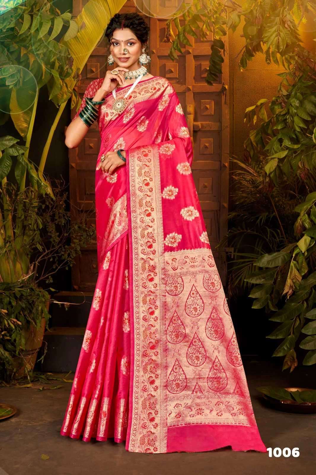 Saroj presents haar shringar vol-3 organza sarees catalog wholesaler 