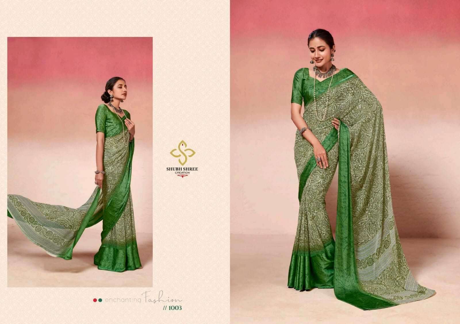 SHUBH SHREE CREATION PRESENTS  PANIHARI TRENDY STYLISH WETLES SATIN PATTA OR SARTIN BLOUSE ONLINE SAREE CATALOG WHOLESALER AND EXPORTER IN SURAT