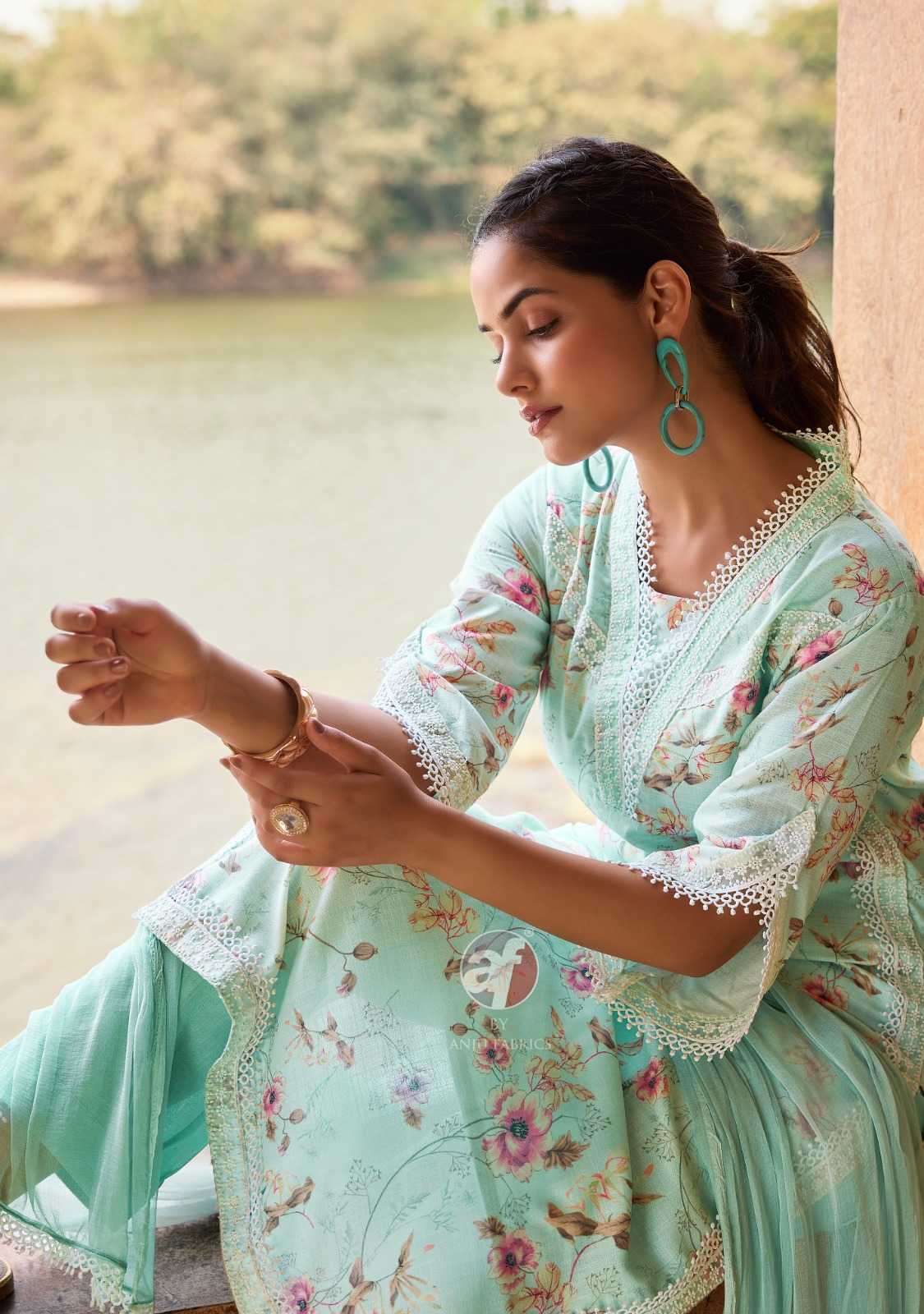 ANJU FAB PRESENTS SAKHI RE VOL-2 FULLY STITCH EXCLUSIVE LINEN COTTON KURTIS CATALOG WHOLESALER AND EXPORTER IN SURAT