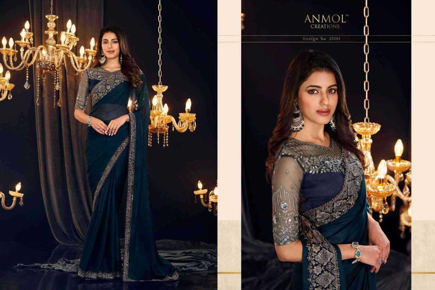 ANMOL CREATION PRESENTS  ELEGANCE VOL-18 13001-13014 WEDDING SAREES CATALOG WHOLESALE EXPORTER 