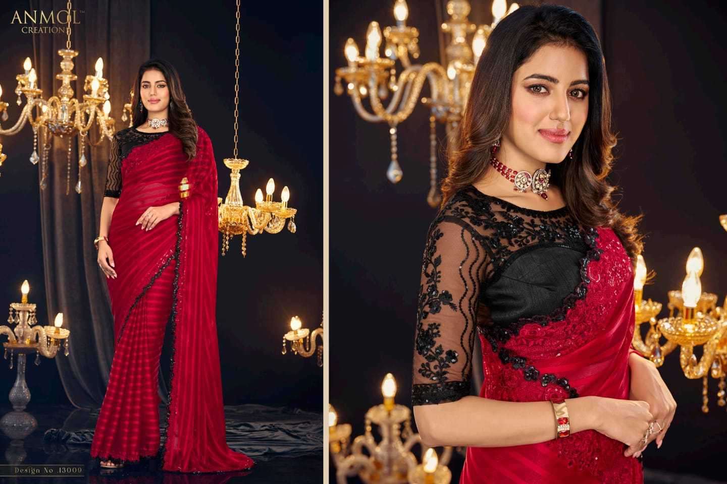 ANMOL CREATION PRESENTS  ELEGANCE VOL-18 13001-13014 WEDDING SAREES CATALOG WHOLESALE EXPORTER 