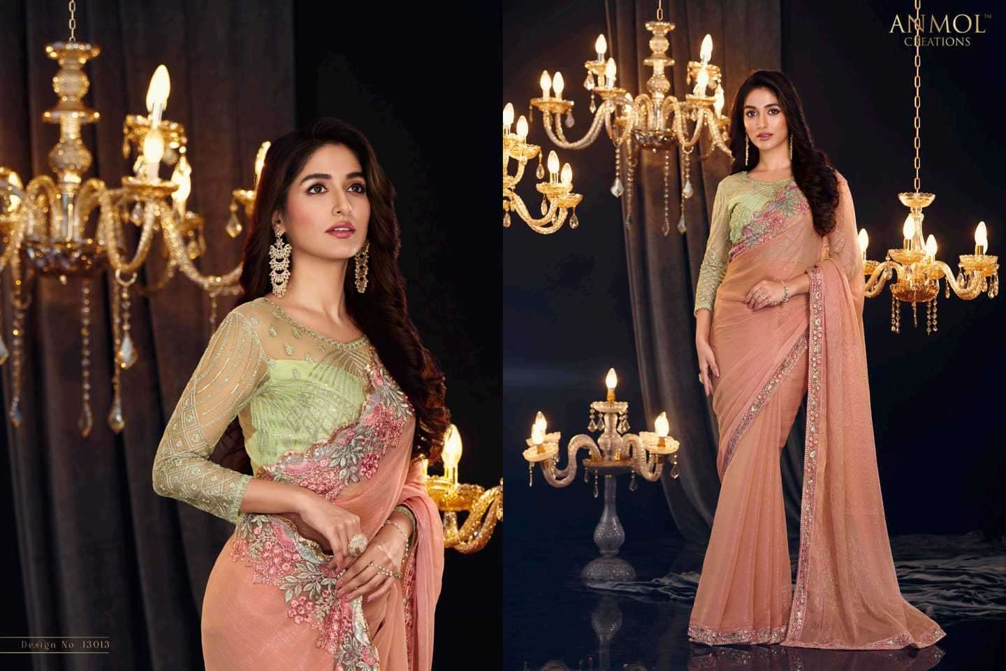 ANMOL CREATION PRESENTS  ELEGANCE VOL-18 13001-13014 WEDDING SAREES CATALOG WHOLESALE EXPORTER 