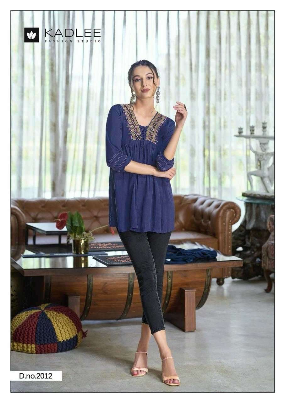 KADLEE PRESENTS PRESENTS CENTURI VOL-2 READYMADE STYLISH OUTFIT SHORT KURTI CATALOG WHOLESALER AND EXPORTER IN SURAT 