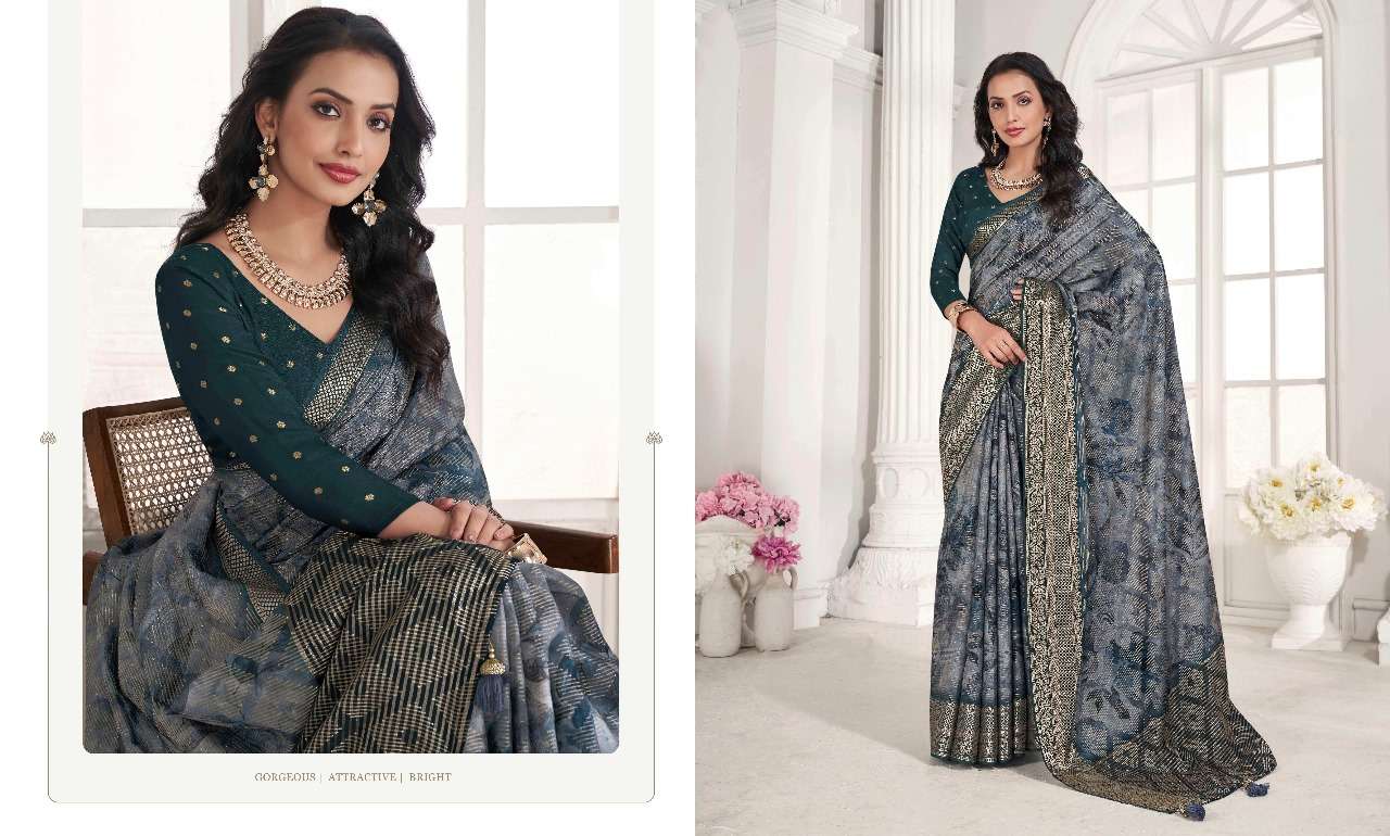 PANKH PRESENTS SHREYANKA SILK PURE VISCOSE KATHA LINE SILK SAREE EXPORTS CATALOG WHOLESALER AND EXPORTER IN SURAT