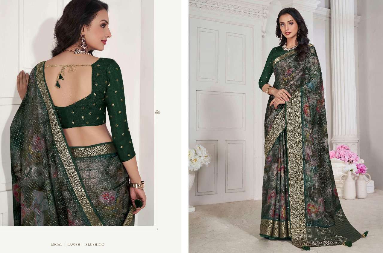 PANKH PRESENTS SHREYANKA SILK PURE VISCOSE KATHA LINE SILK SAREE EXPORTS CATALOG WHOLESALER AND EXPORTER IN SURAT