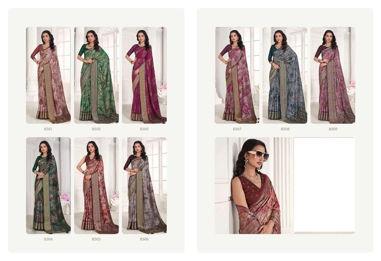 PANKH PRESENTS SHREYANKA SILK PURE VISCOSE KATHA LINE SILK SAREE EXPORTS CATALOG WHOLESALER AND EXPORTER IN SURAT