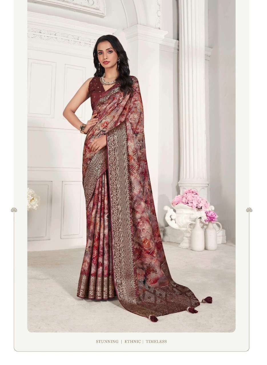 PANKH PRESENTS SHREYANKA SILK PURE VISCOSE KATHA LINE SILK SAREE EXPORTS CATALOG WHOLESALER AND EXPORTER IN SURAT