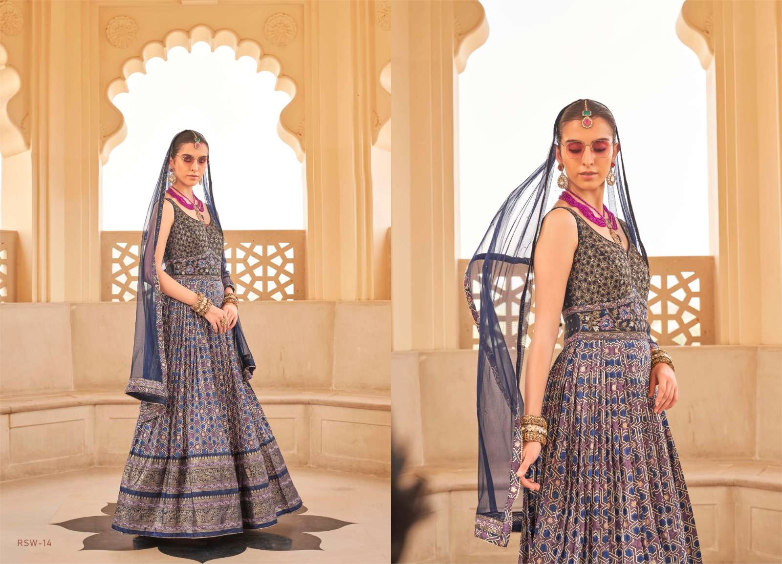 REWAA PRESENTS MEERA MOHAN DESIGNER MATCHING LEHNGHA CHOLI AND SHERVANI CATALOG WHOLESALER AND EXPORTER IN SURAT 