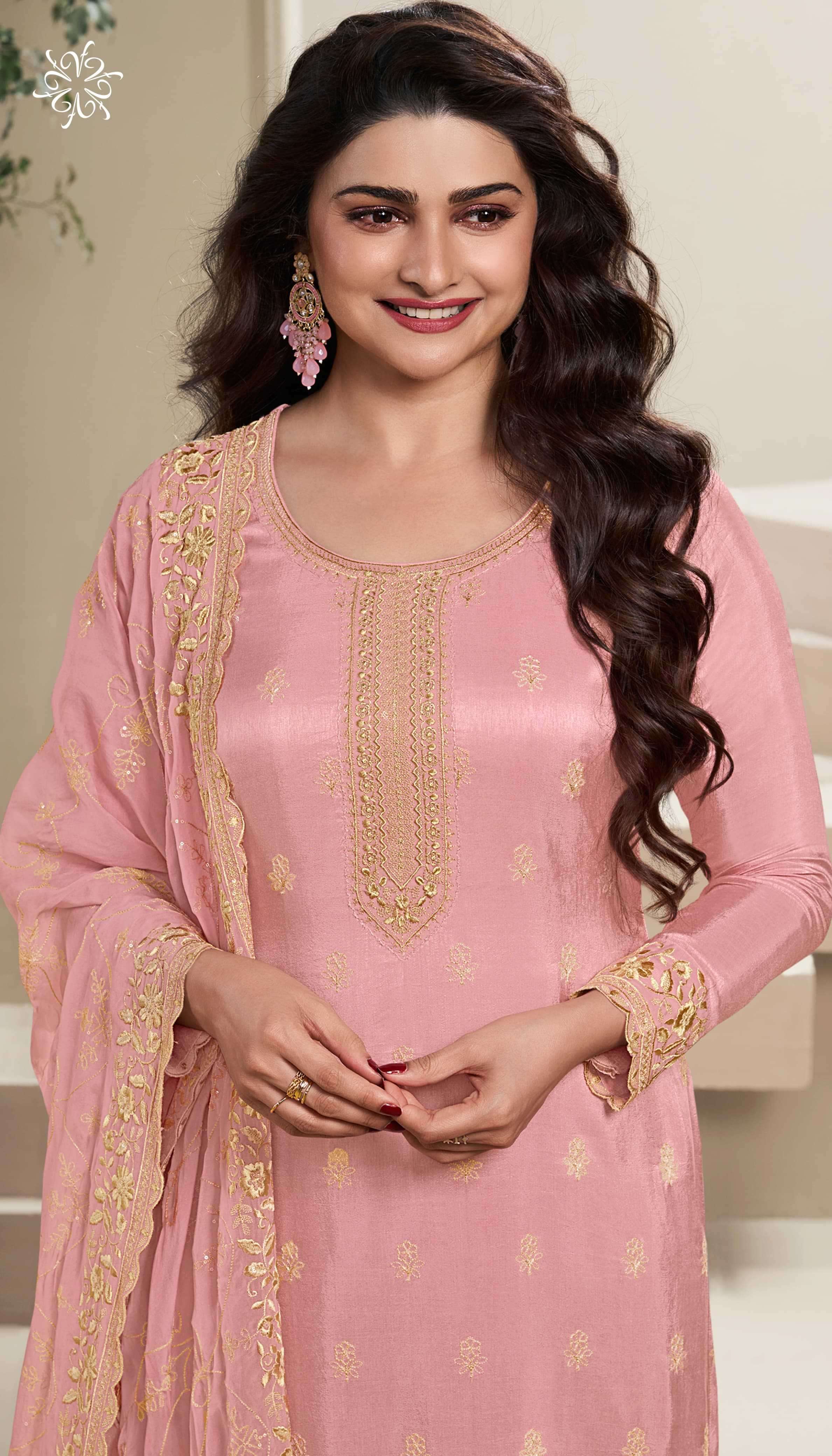 VINAY FASHION PRESENTS KULEESH NUTAN TRADITIONAL WEAR THREAD WORK DOLA SILK SALWAR SUIT CATALOG WHOLESALER AND EXPORTER IN SURAT