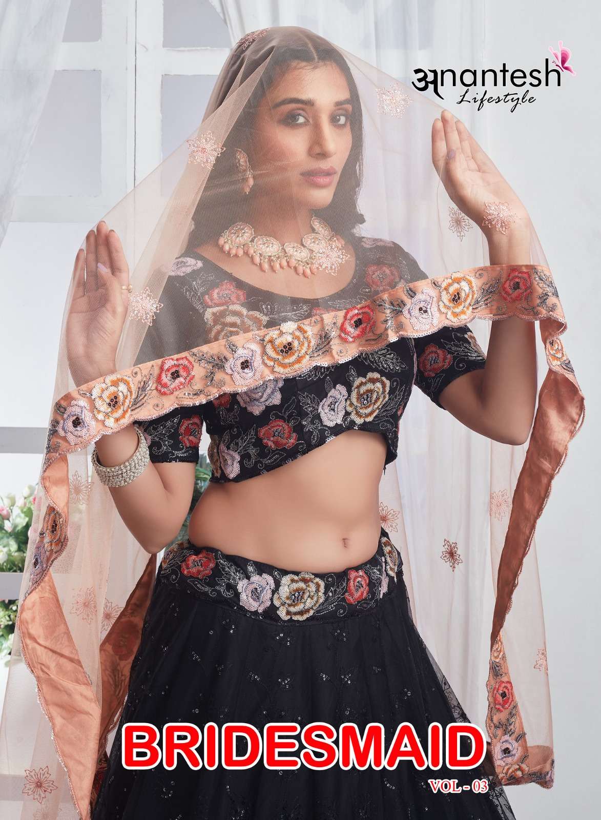 ANANTESH LIFESTYLE PRESENTS BRIDESMAID VOL-3 DESIGNER LEHNGHA CHOLI CATALOG WHOLESALER AND EXPORTER IN SURAT