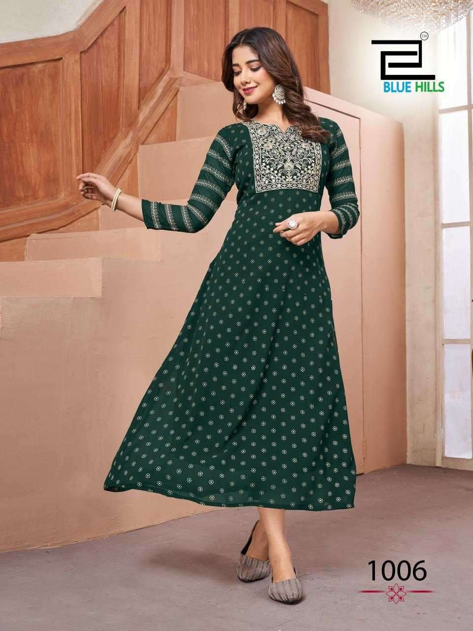 BLUE HILLS PRESENTS LAKME FASHIONABLE READYMADE GEORGETTE KURTI CATALOG WHOLESALER AND EXPORTER IN SURAT