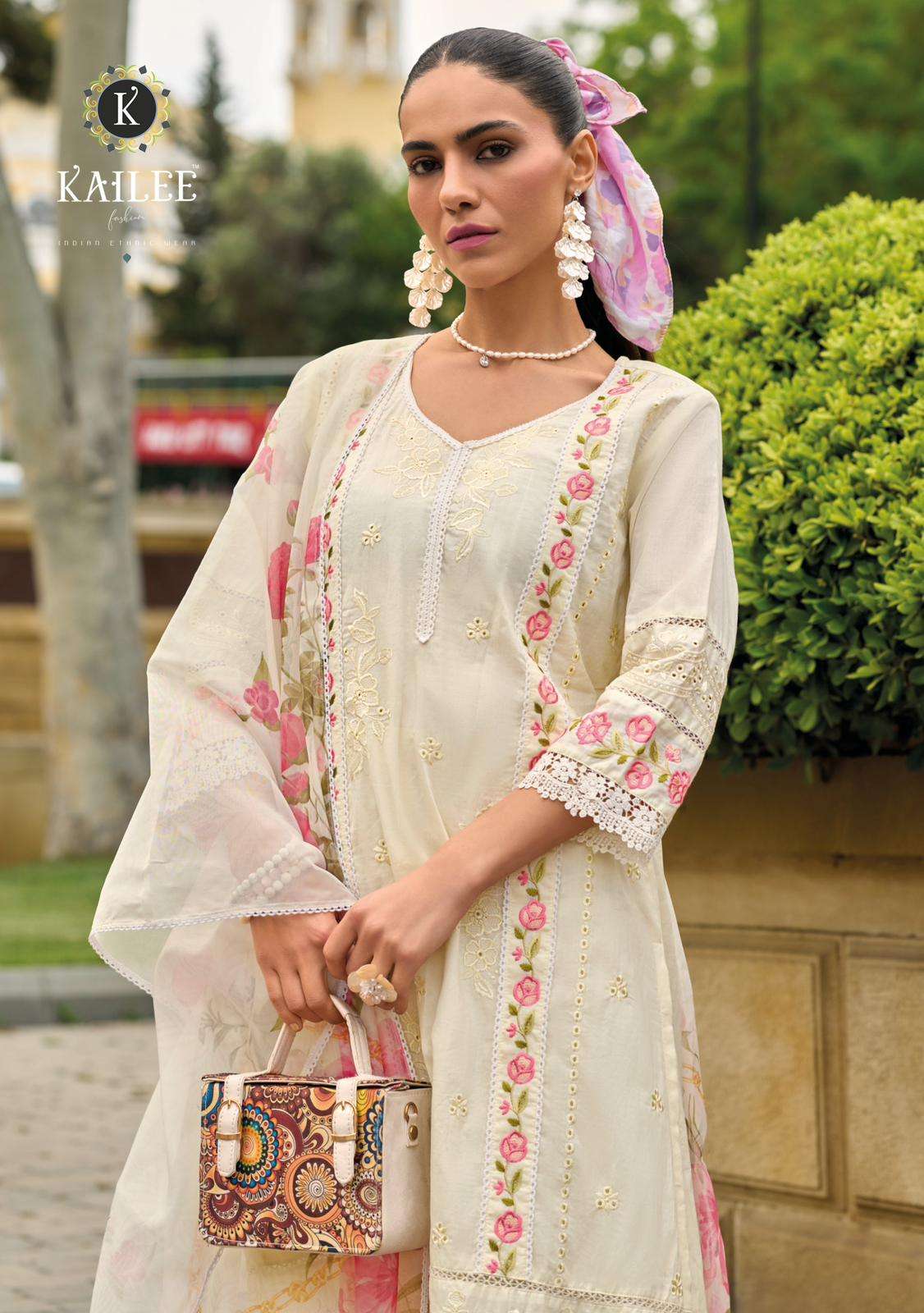 KAILEE FASHION PRESENT IQRA BEAUTIFUL DESIGNER KURTI WITH PANT AND DUPATTA CATALOGUE WHOLESALER AND EXPORTER IN SURAT
